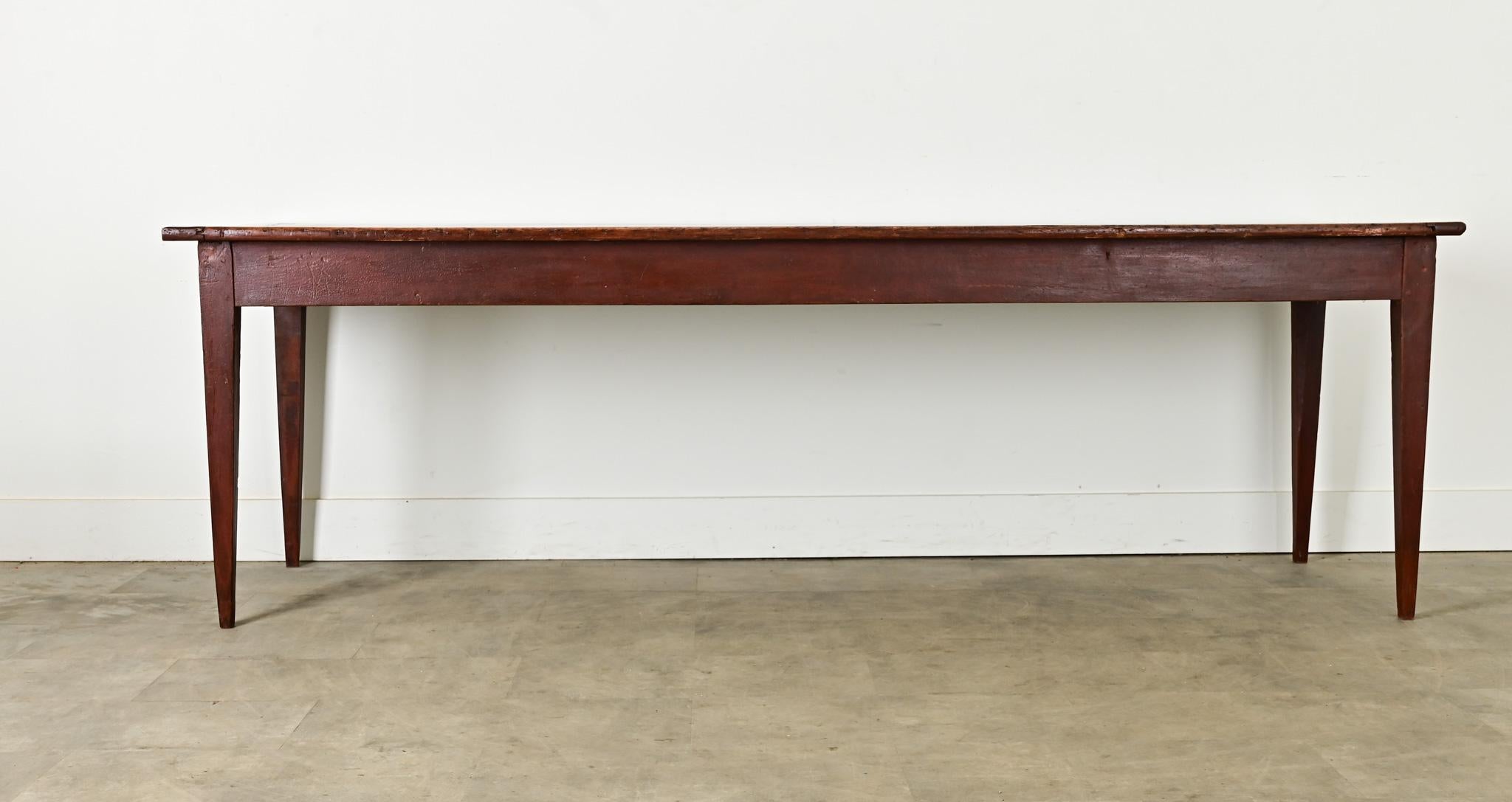 Rustic French 19th Century Oak Farm Table