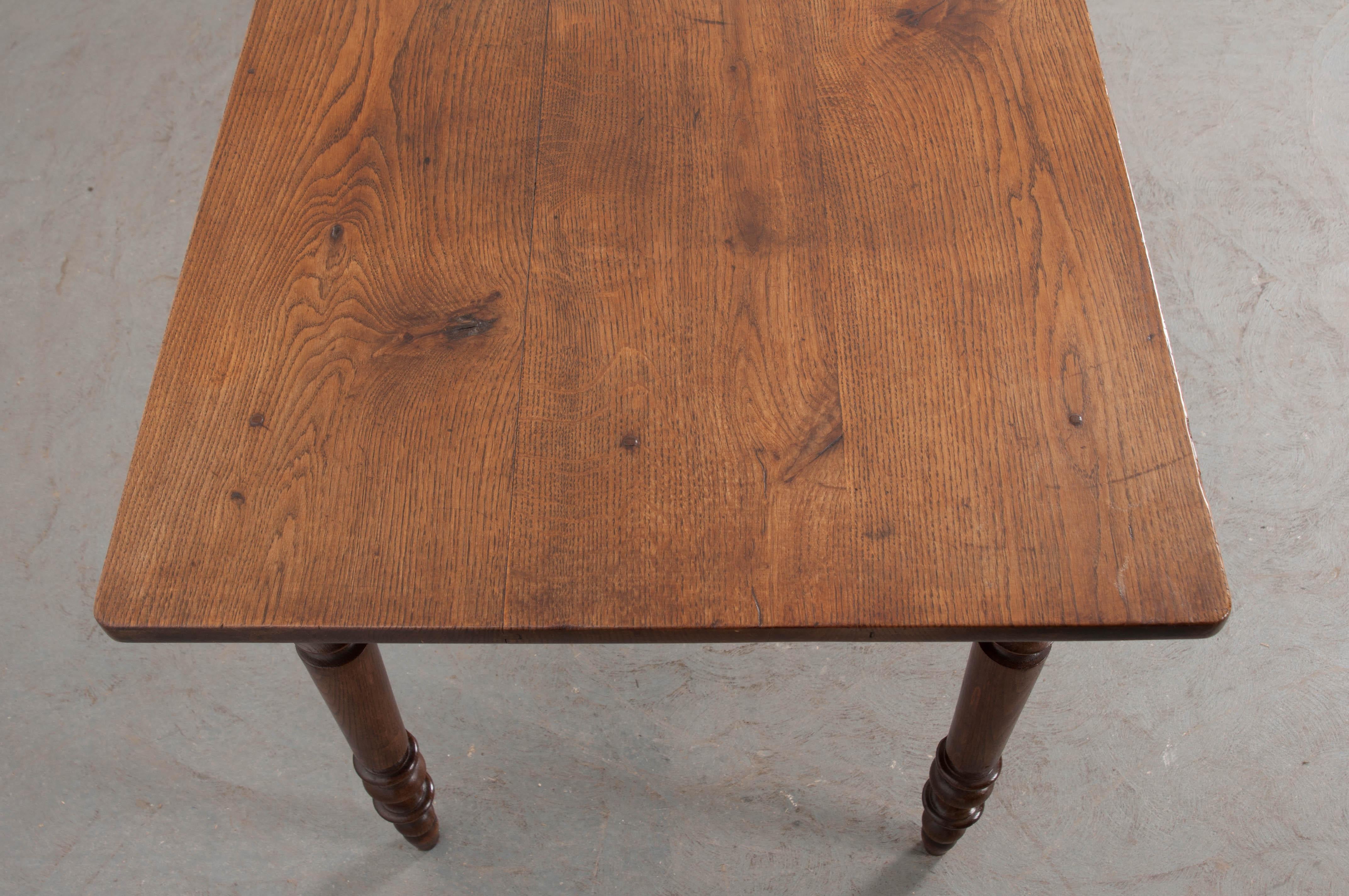 Patinated French 19th Century Oak Farm Table