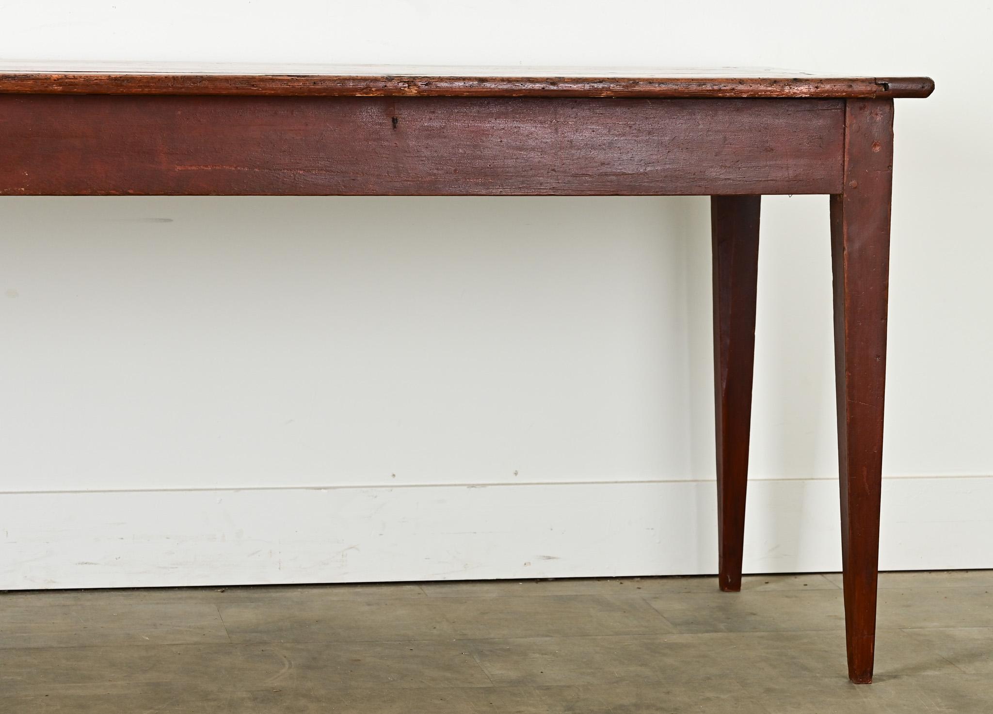 French 19th Century Oak Farm Table 1