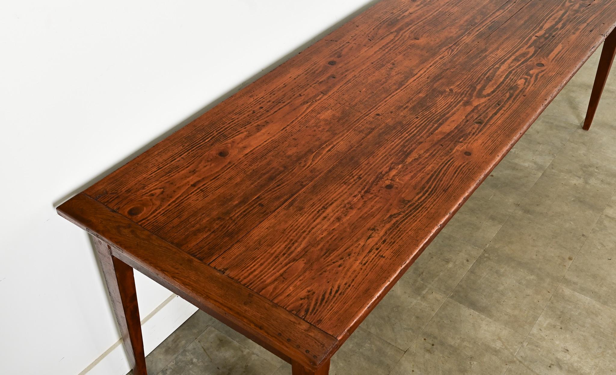 French 19th Century Oak Farm Table 2