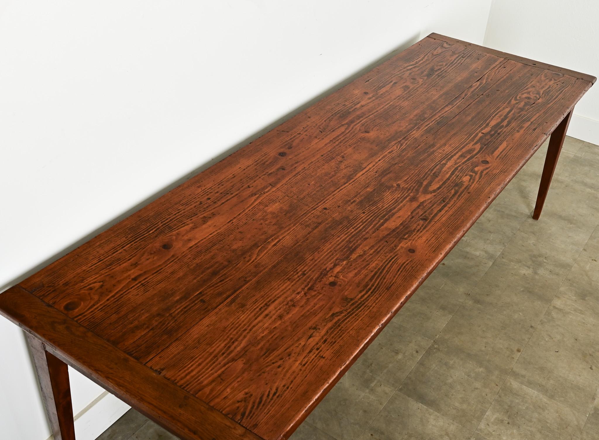 French 19th Century Oak Farm Table 3