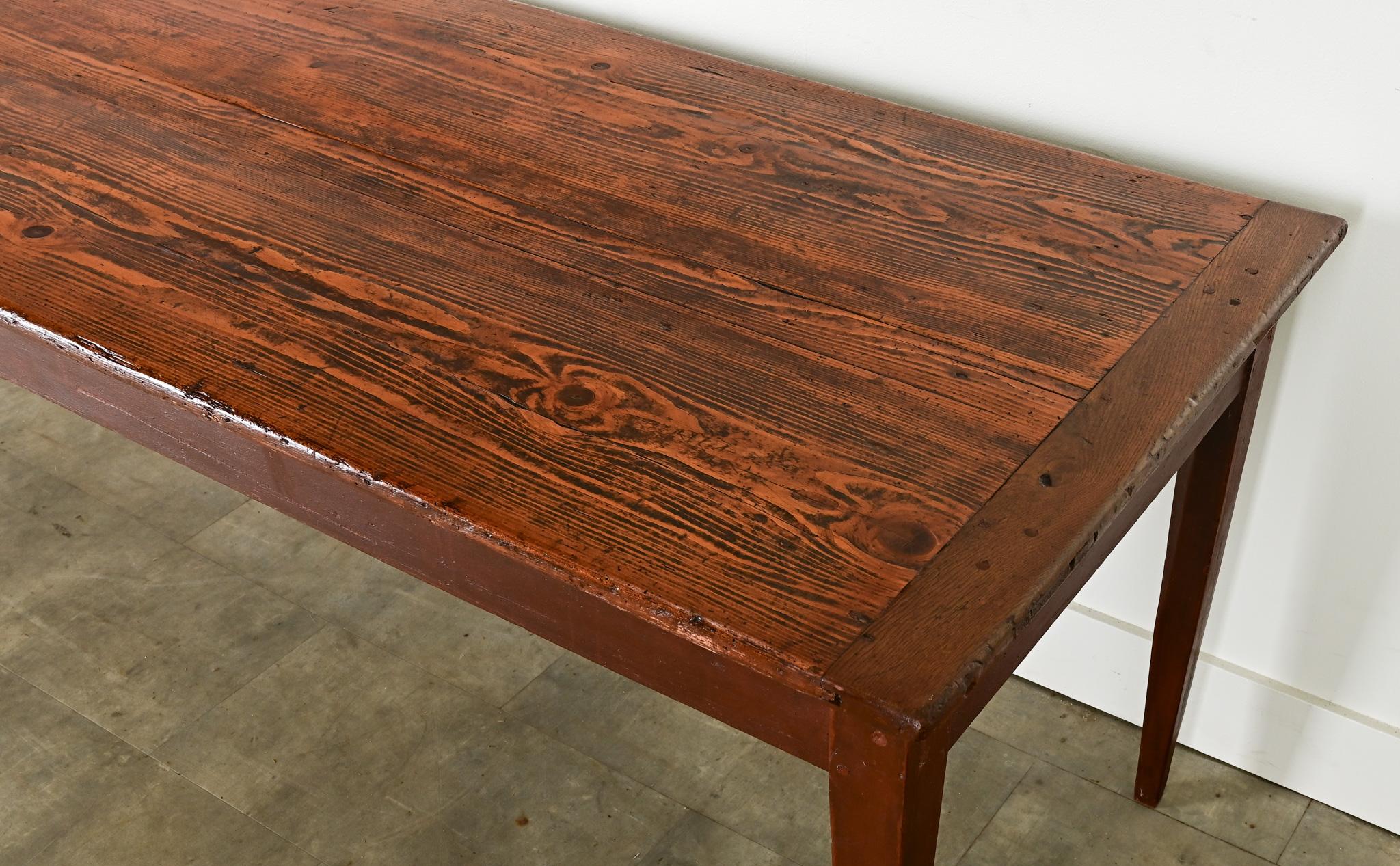 French 19th Century Oak Farm Table 4