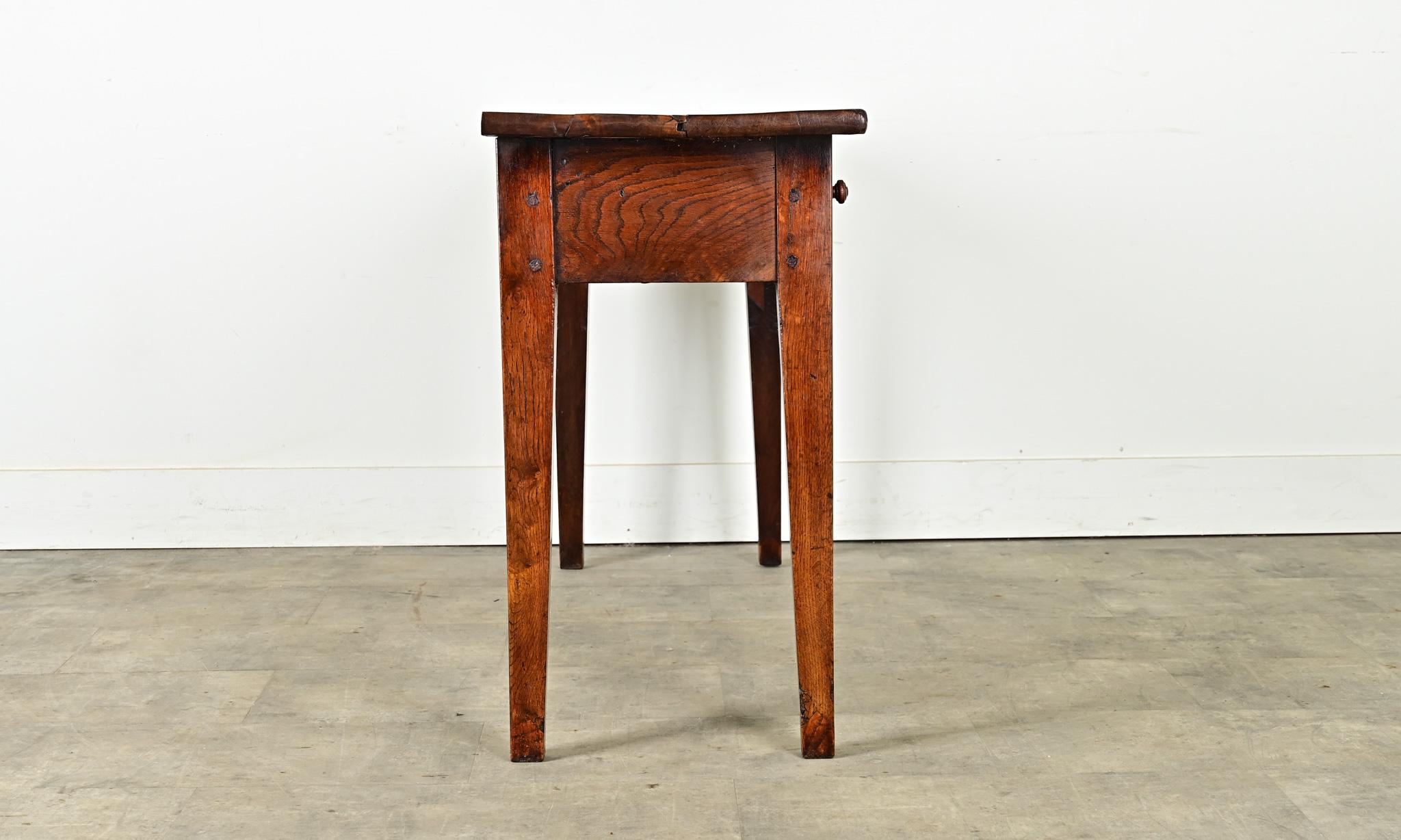 French 19th Century Oak Farmhouse Console Table 6