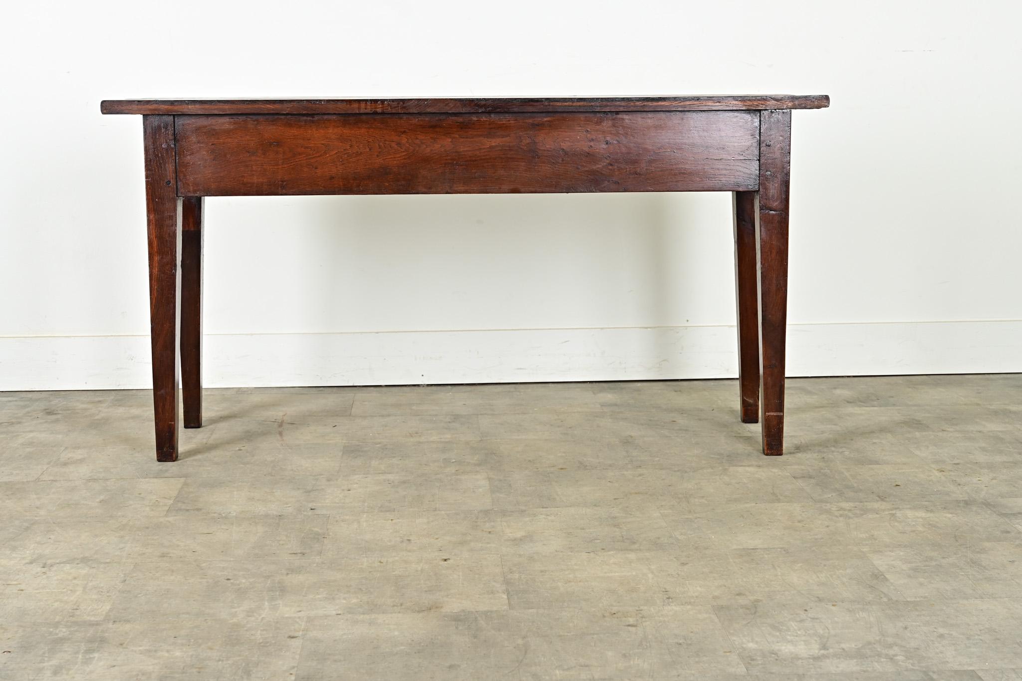 French 19th Century Oak Farmhouse Console Table 7