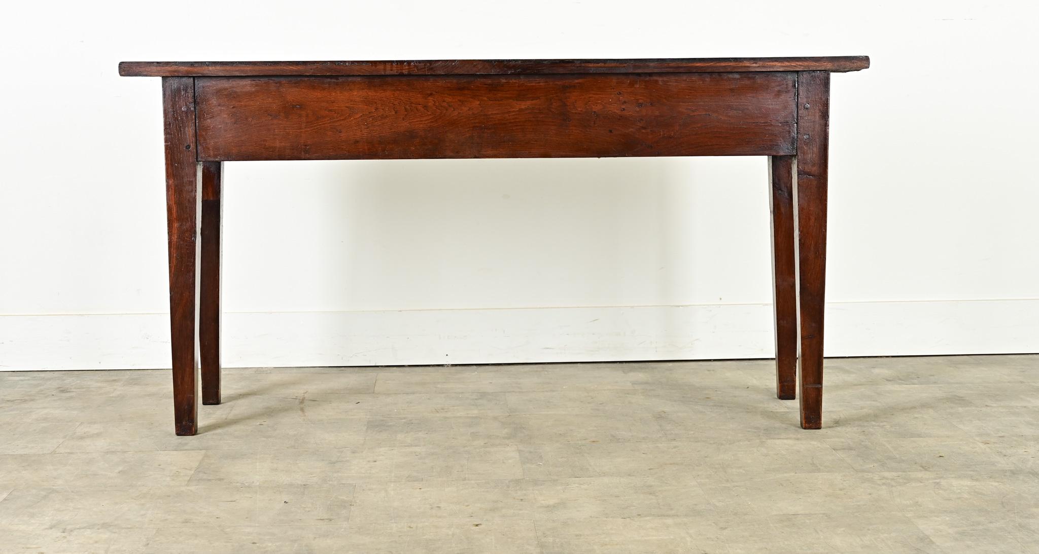 French 19th Century Oak Farmhouse Console Table 8