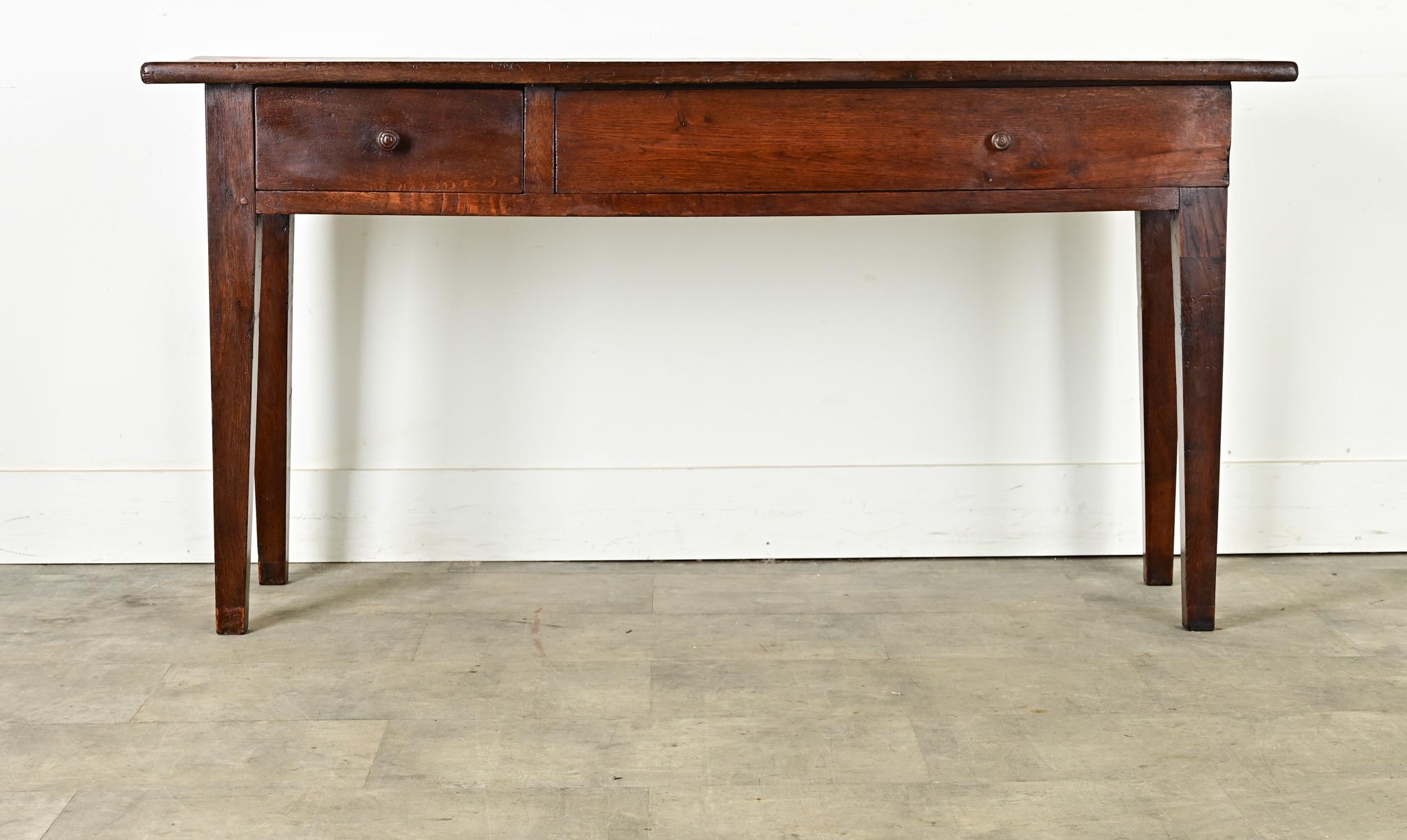 Country French 19th Century Oak Farmhouse Console Table
