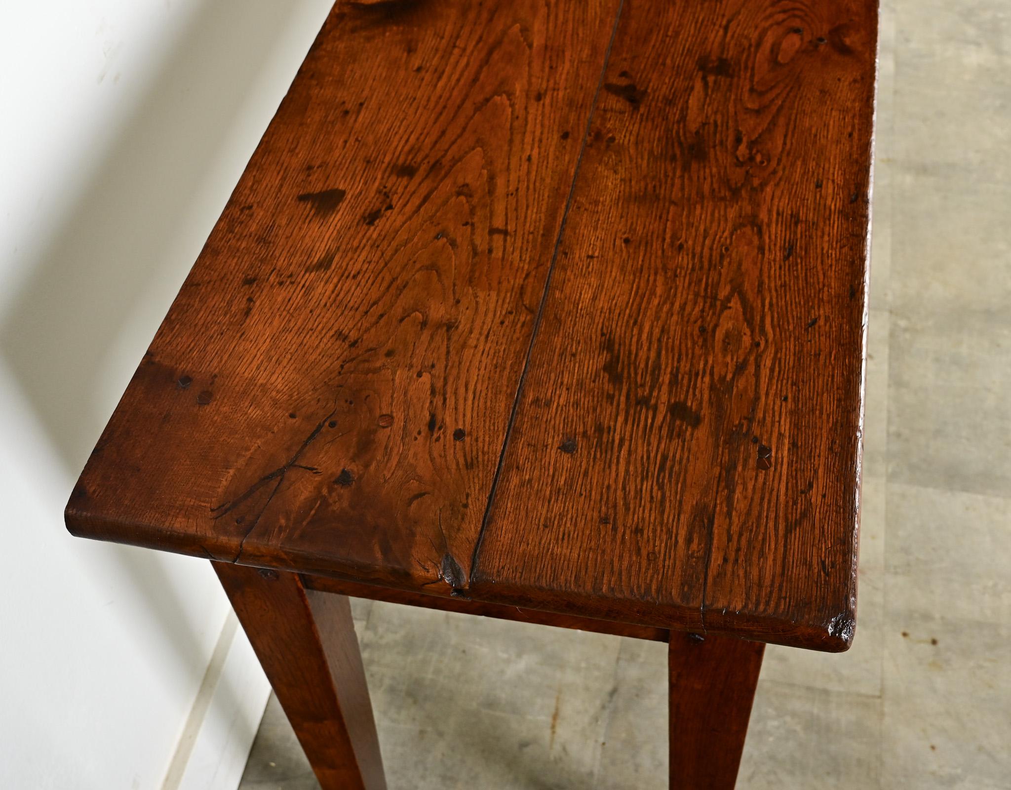 French 19th Century Oak Farmhouse Console Table In Good Condition In Baton Rouge, LA
