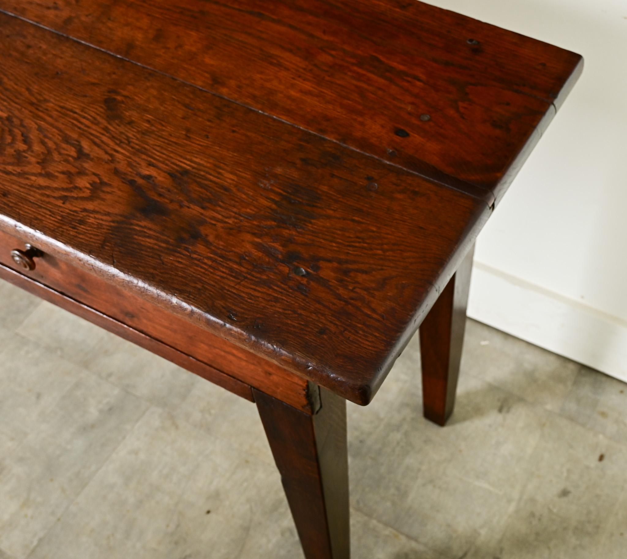 French 19th Century Oak Farmhouse Console Table 2