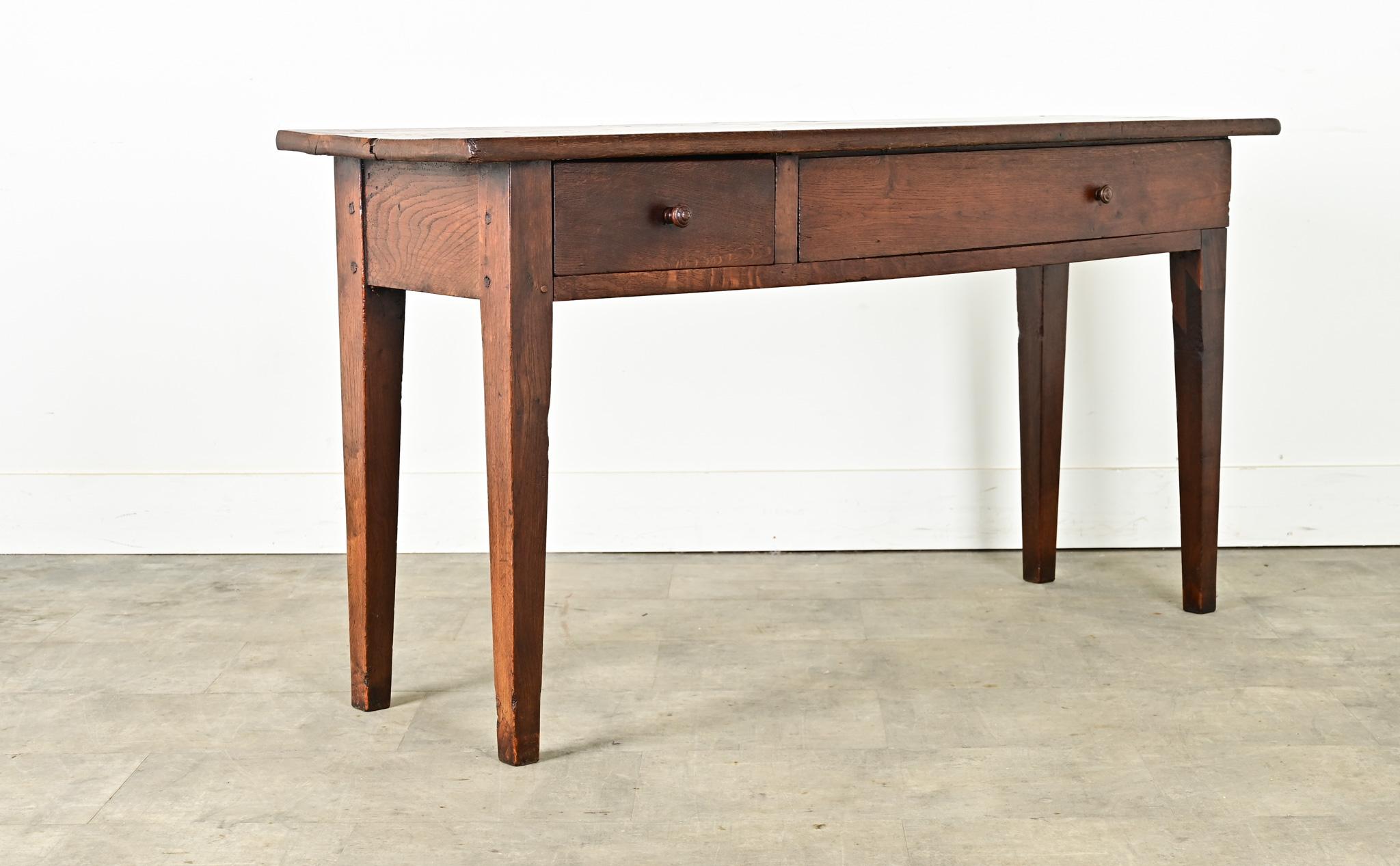French 19th Century Oak Farmhouse Console Table 4