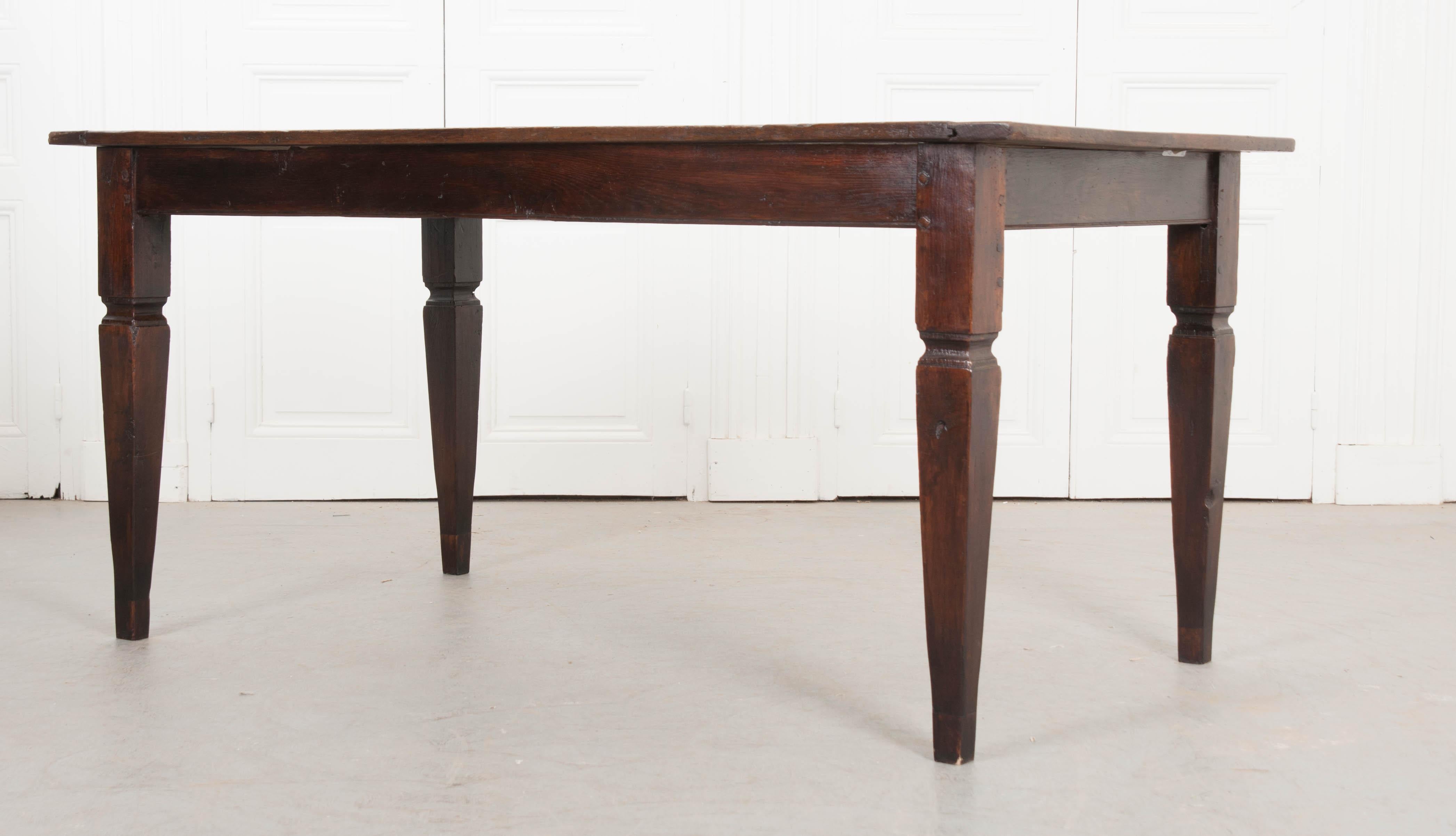 French 19th Century Oak Farmhouse Style Dining Table 2