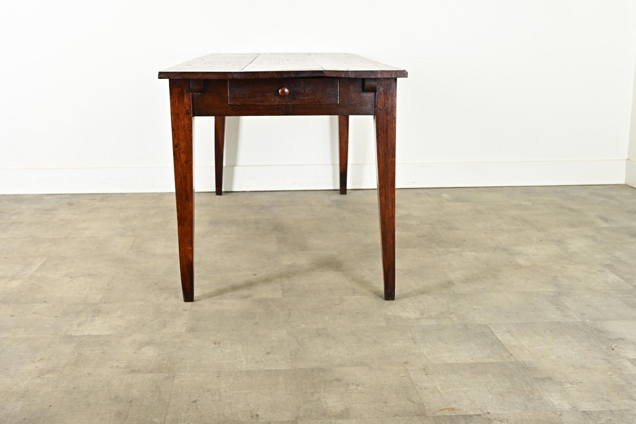 Table de ferme française en Oak Oak du 19ème siècle en vente 2