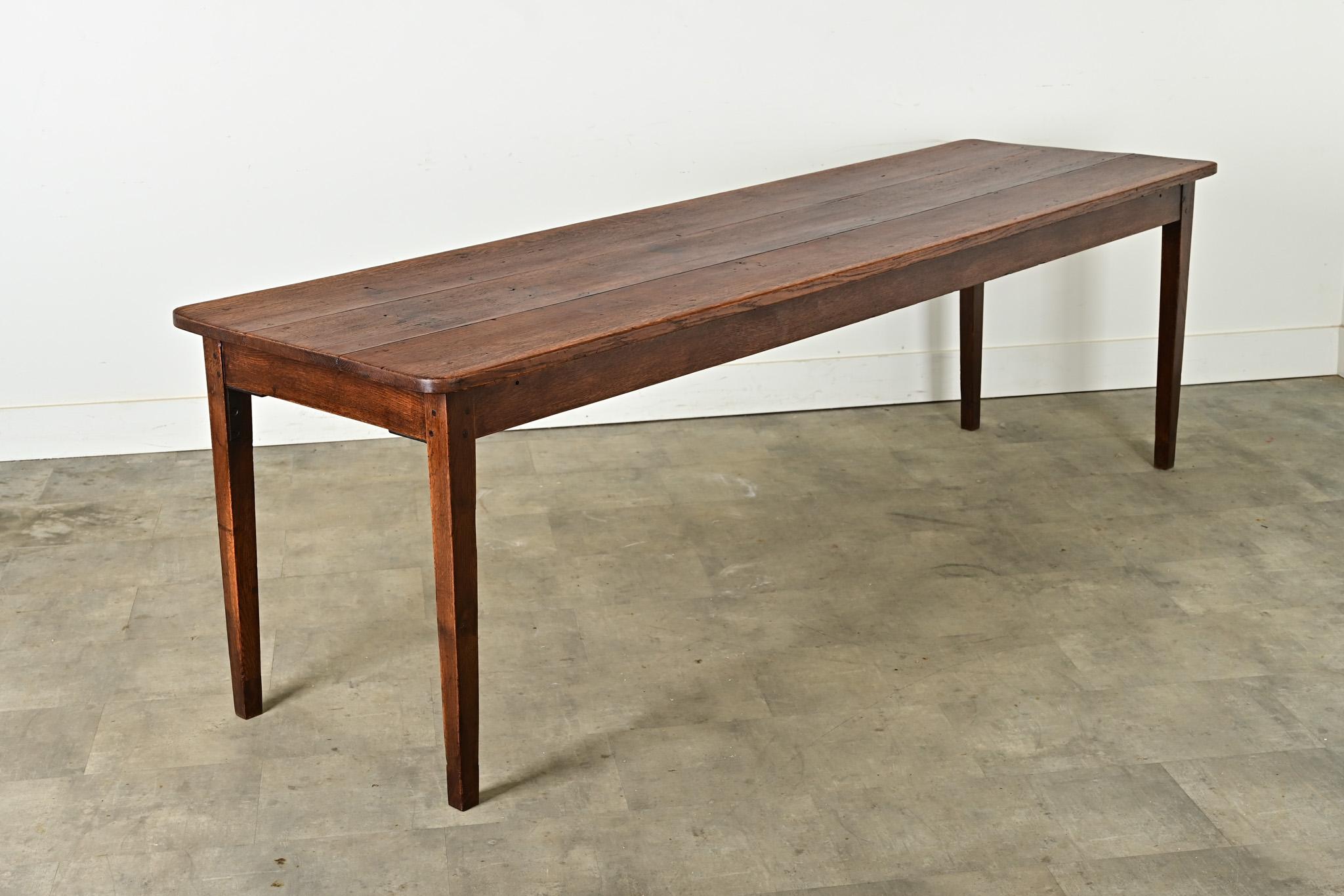 French 19th Century Oak Farmhouse Table 6