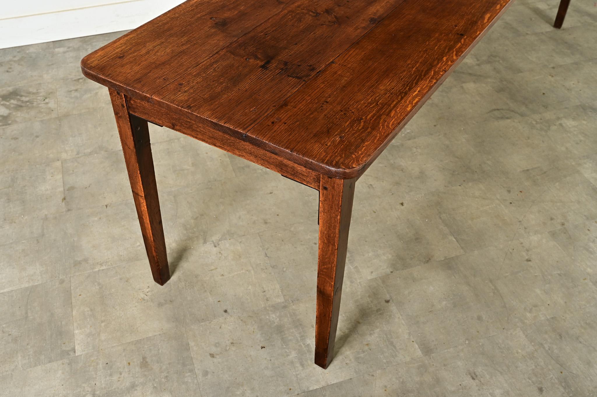 French 19th Century Oak Farmhouse Table 8
