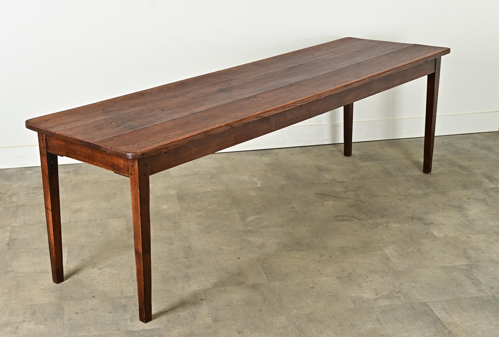 French 19th Century Oak Farmhouse Table 9