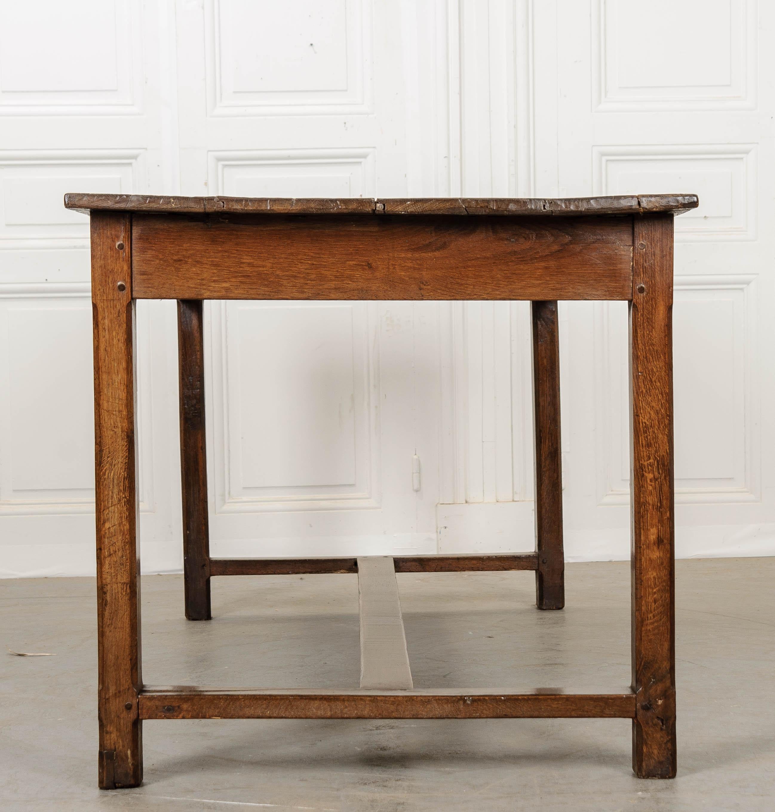 French 19th Century Oak Farmhouse Table In Good Condition In Baton Rouge, LA