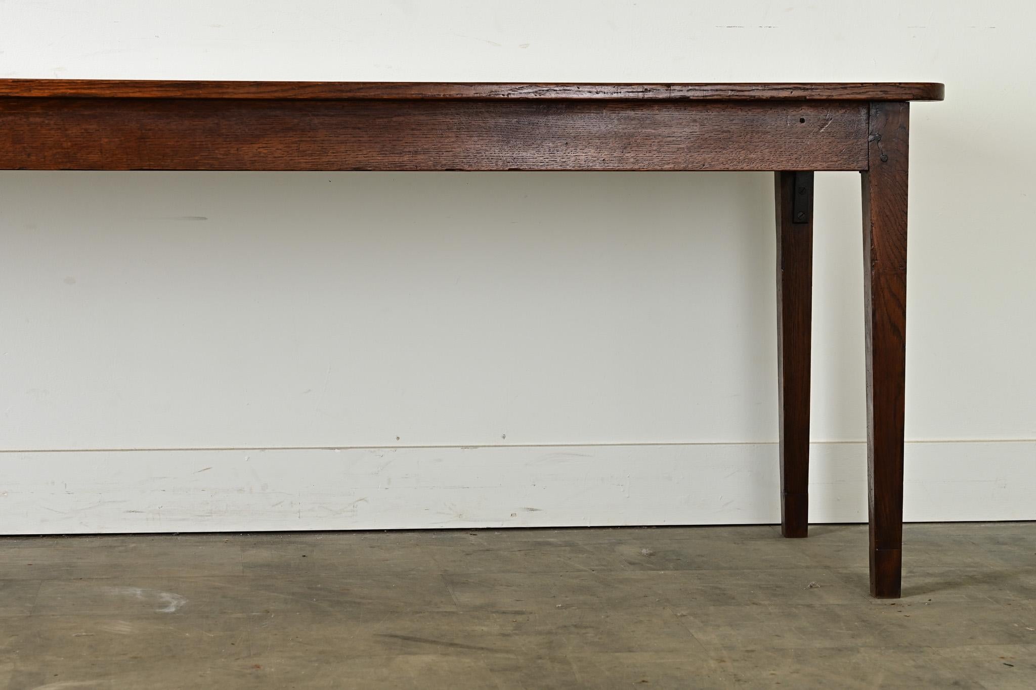 Carved French 19th Century Oak Farmhouse Table
