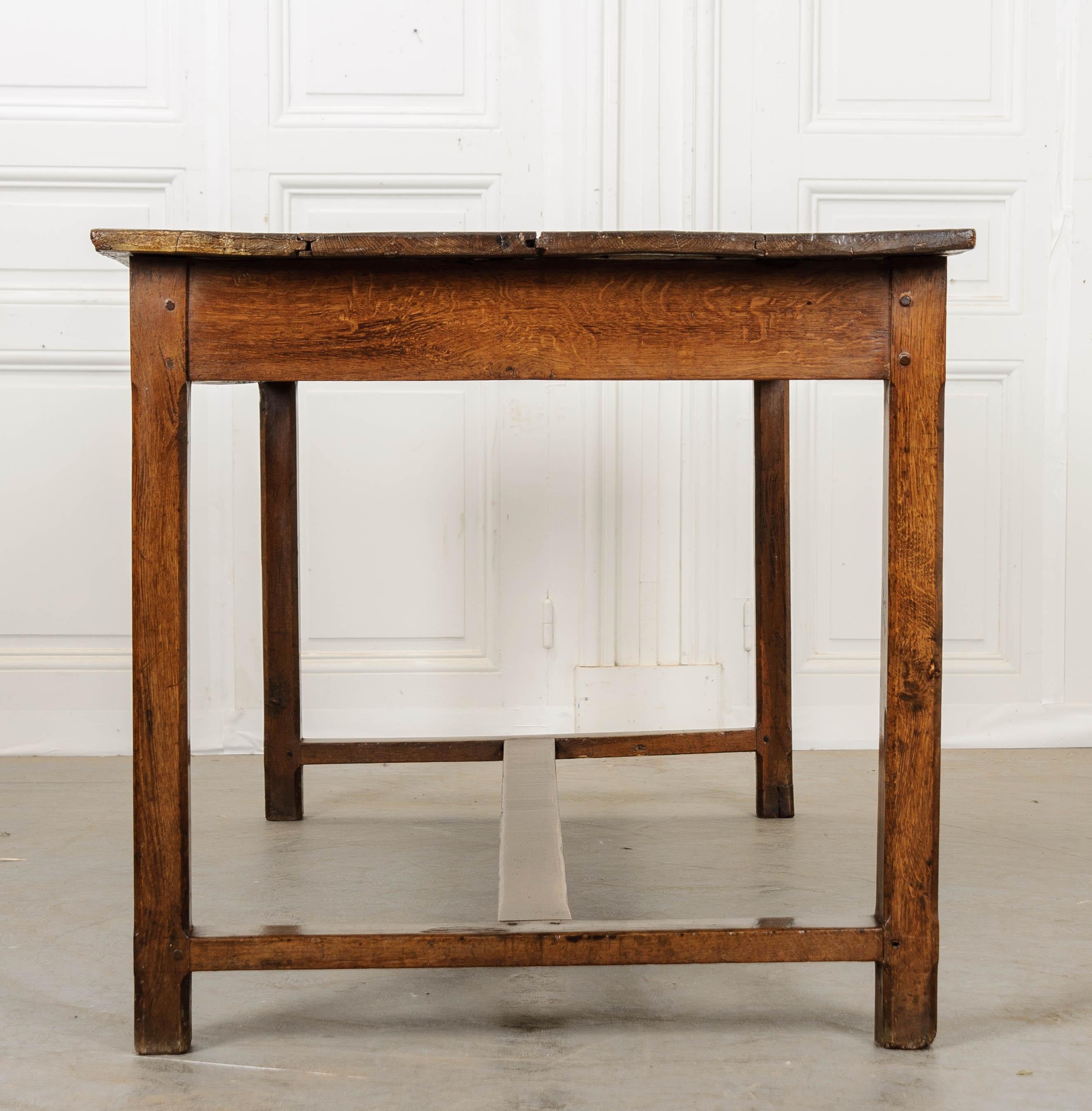 French 19th Century Oak Farmhouse Table 1