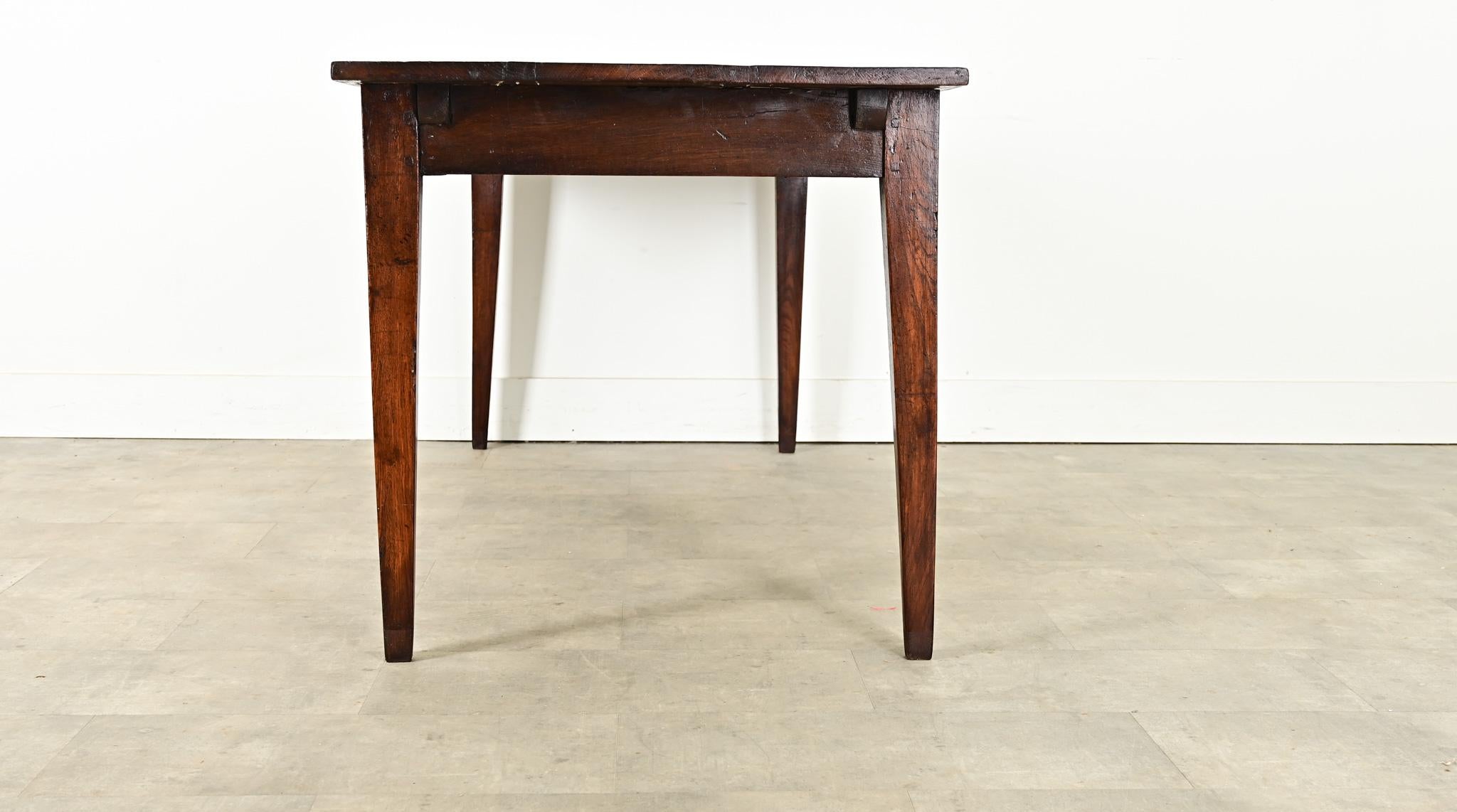 XIXe siècle Table de ferme française en Oak Oak du 19ème siècle en vente