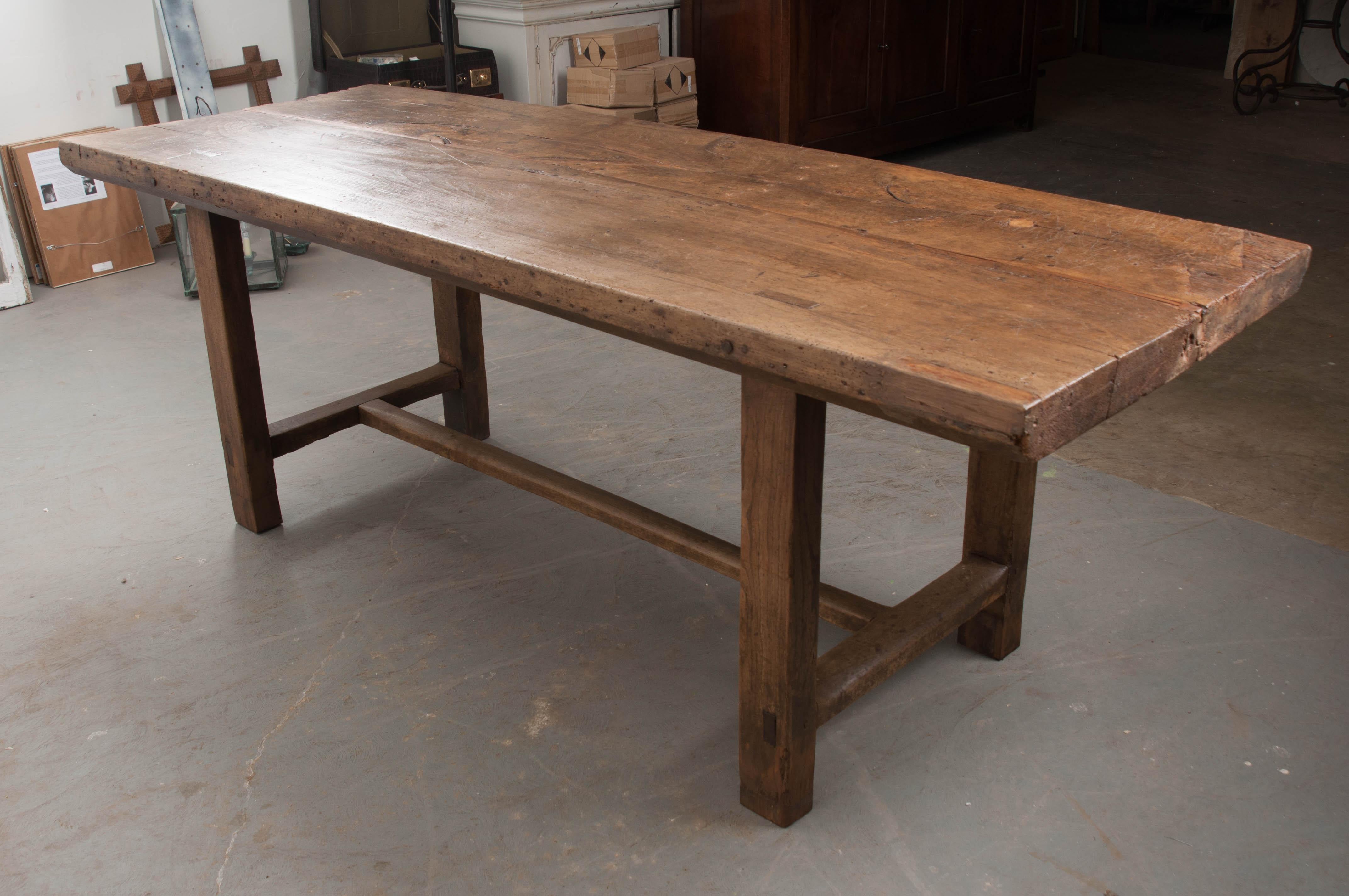 French 19th Century Oak Farmhouse Table 4