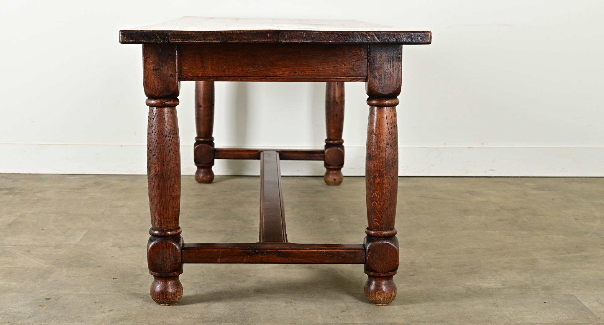 Chêne Table de ferme française en Oak Oak du 19ème siècle en vente