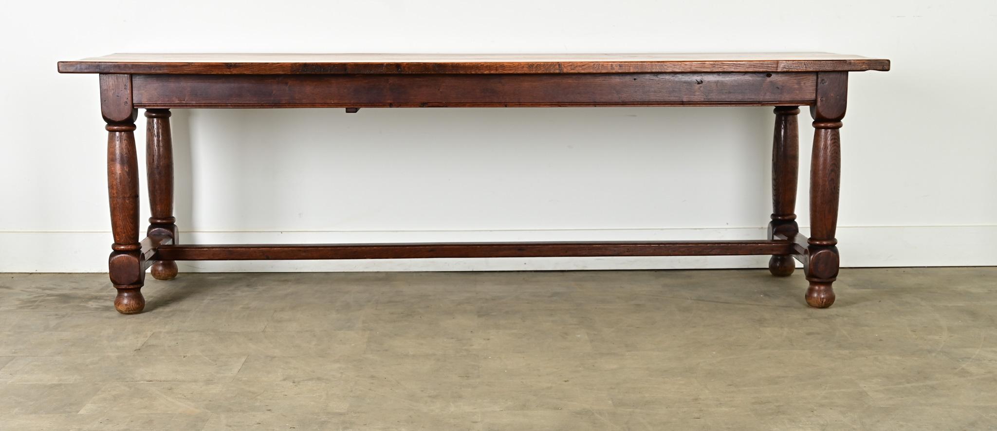 Table de ferme française en Oak Oak du 19ème siècle en vente 1