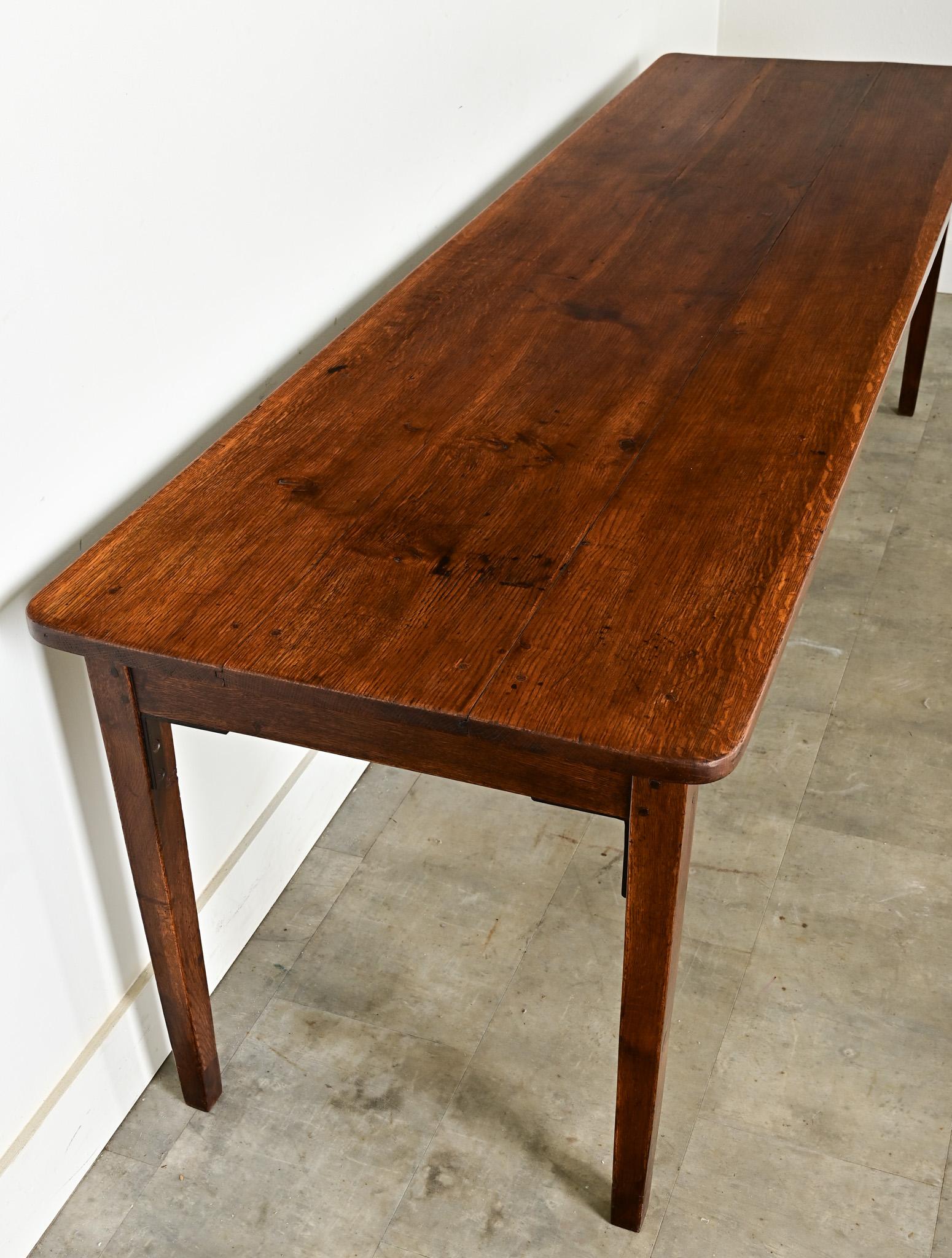 French 19th Century Oak Farmhouse Table 4
