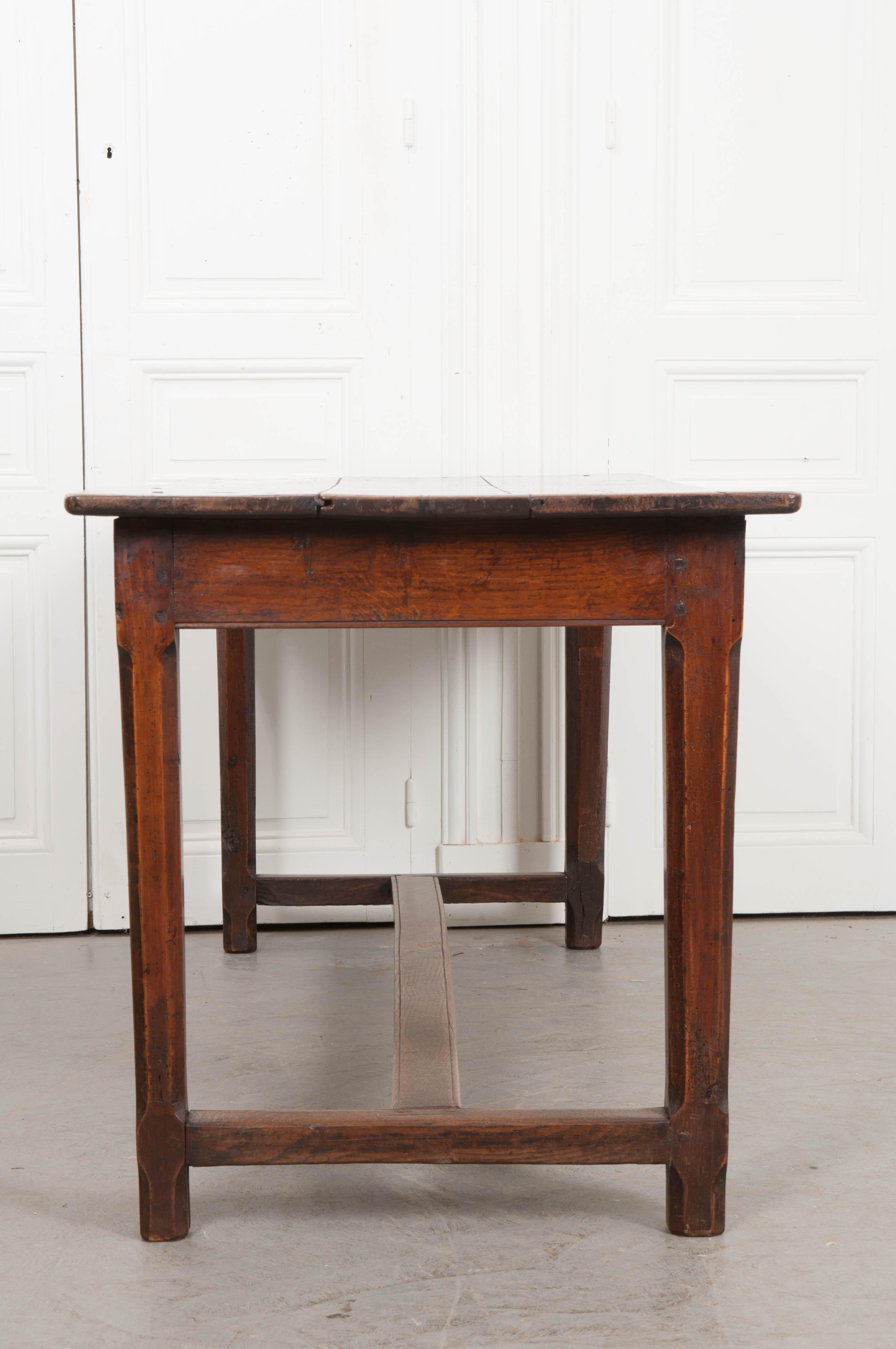 French 19th Century Oak Farmhouse Trestle Table 6