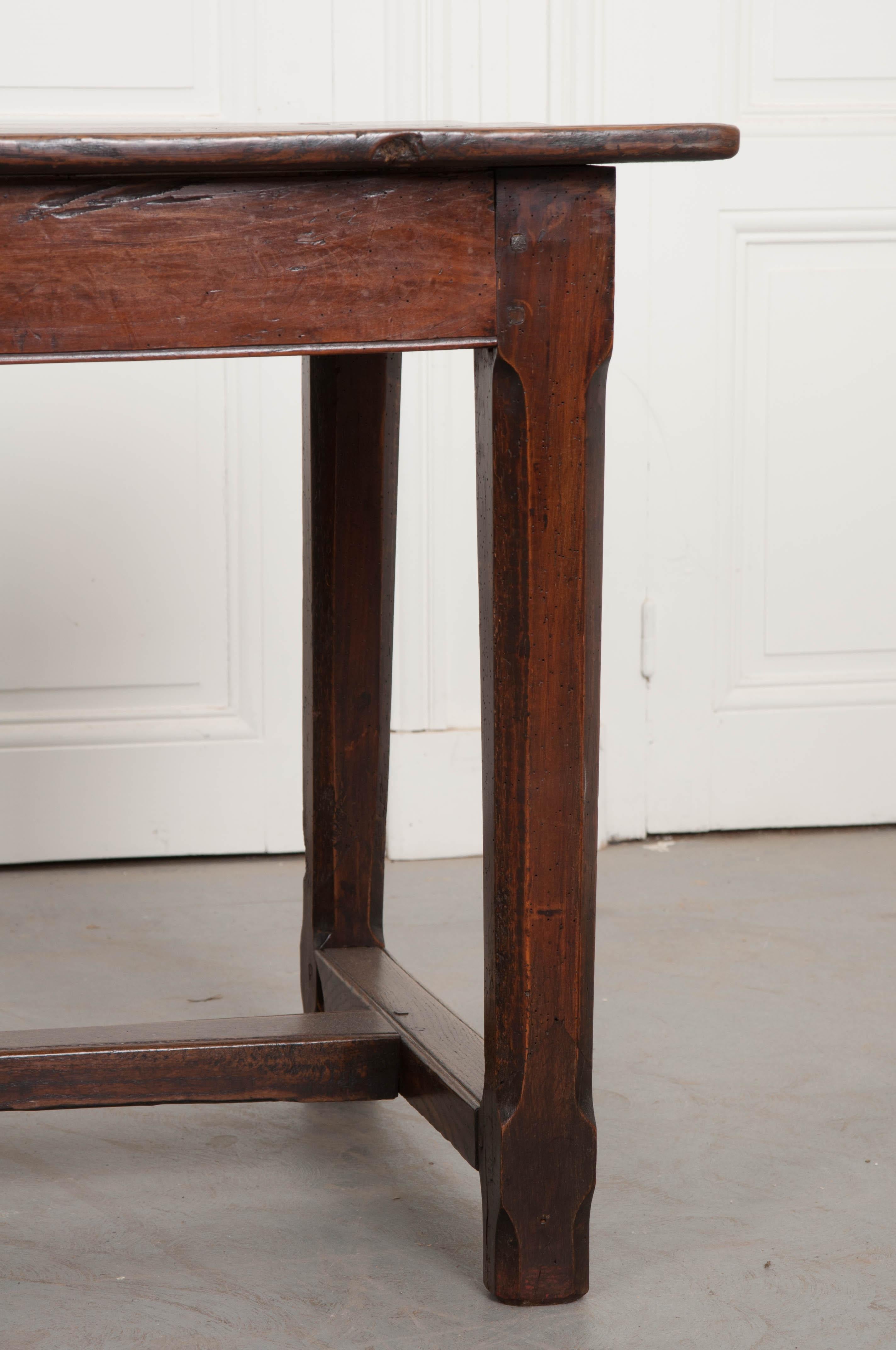 Patinated French 19th Century Oak Farmhouse Trestle Table