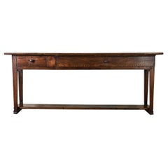 French 19th Century Oak Farmhouse Work Table with Storage
