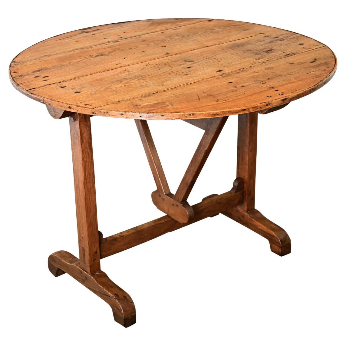 French 19th Century Oak Folding Vendange Table