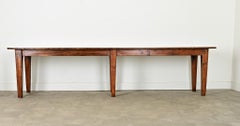 French 19th Century Oak Harvest Table