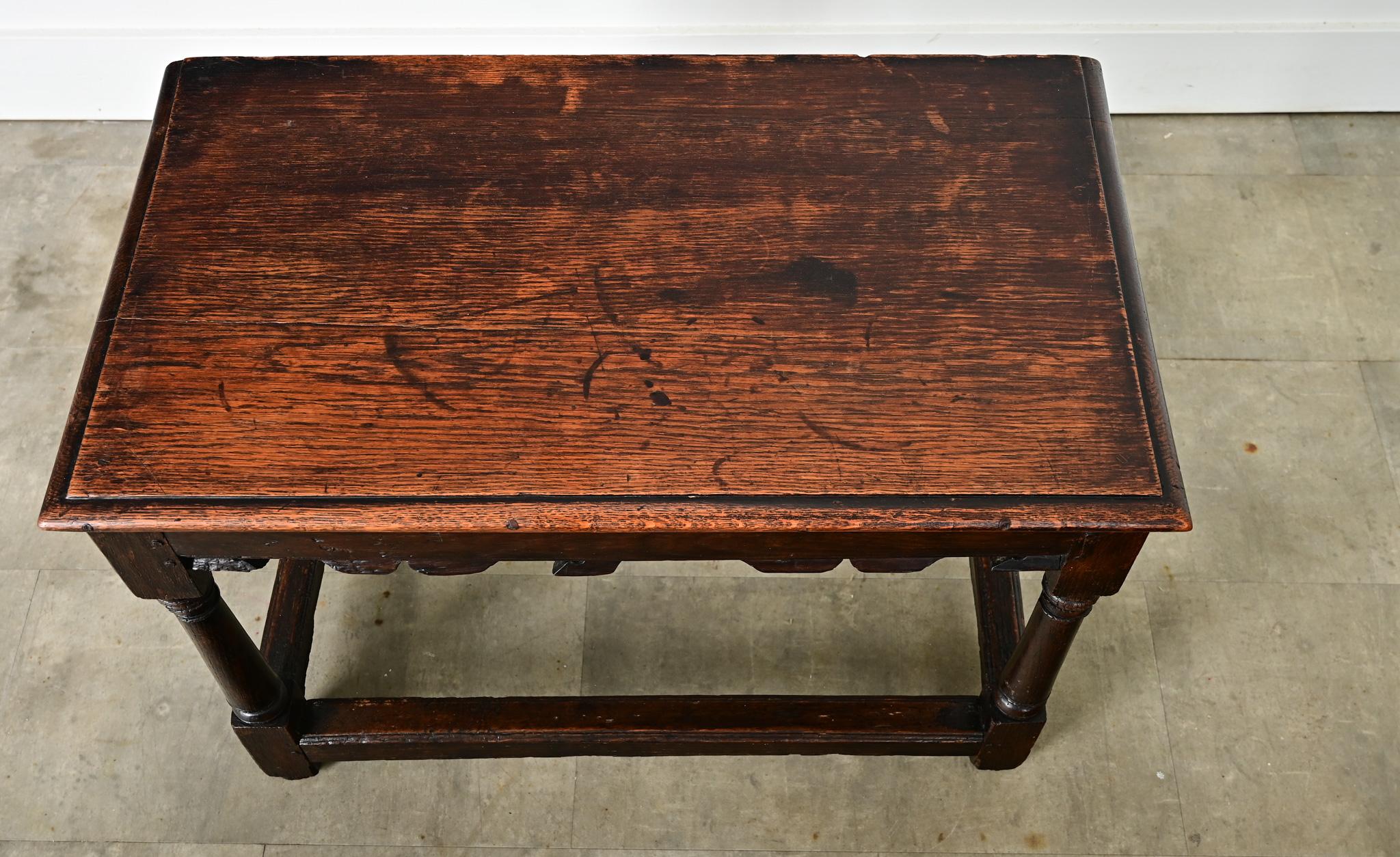 Carved French 19th Century Oak Joint Stool-Table For Sale