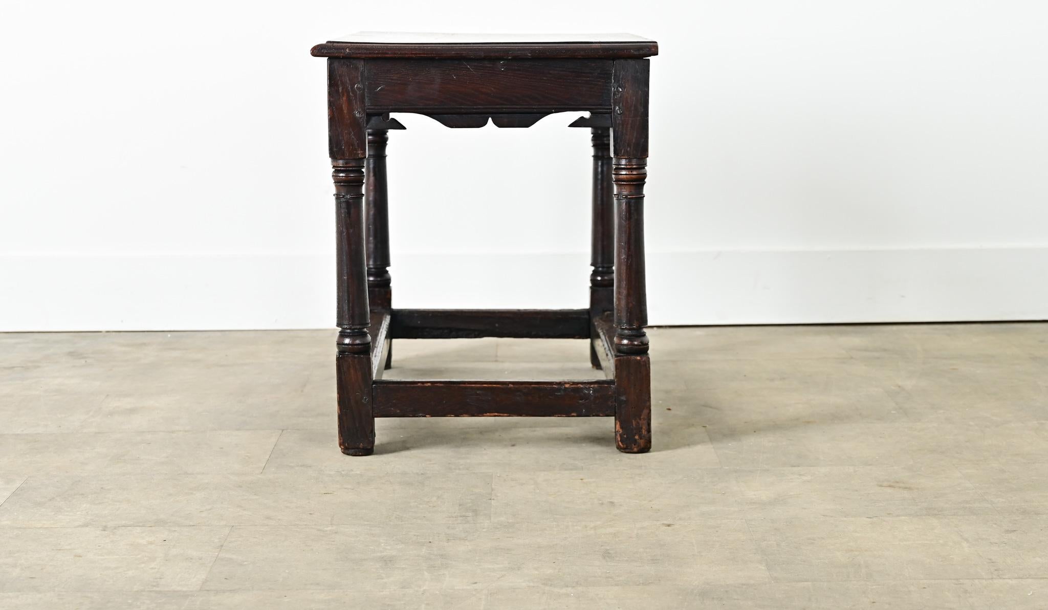 French 19th Century Oak Joint Stool-Table For Sale 1