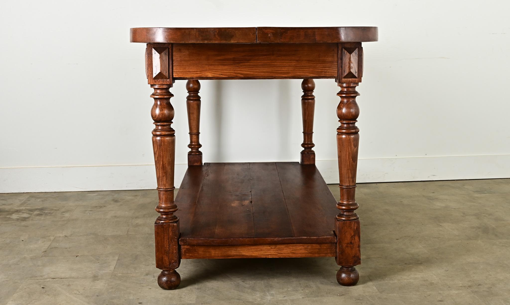 French 19th Century Oak Kitchen Island For Sale 5