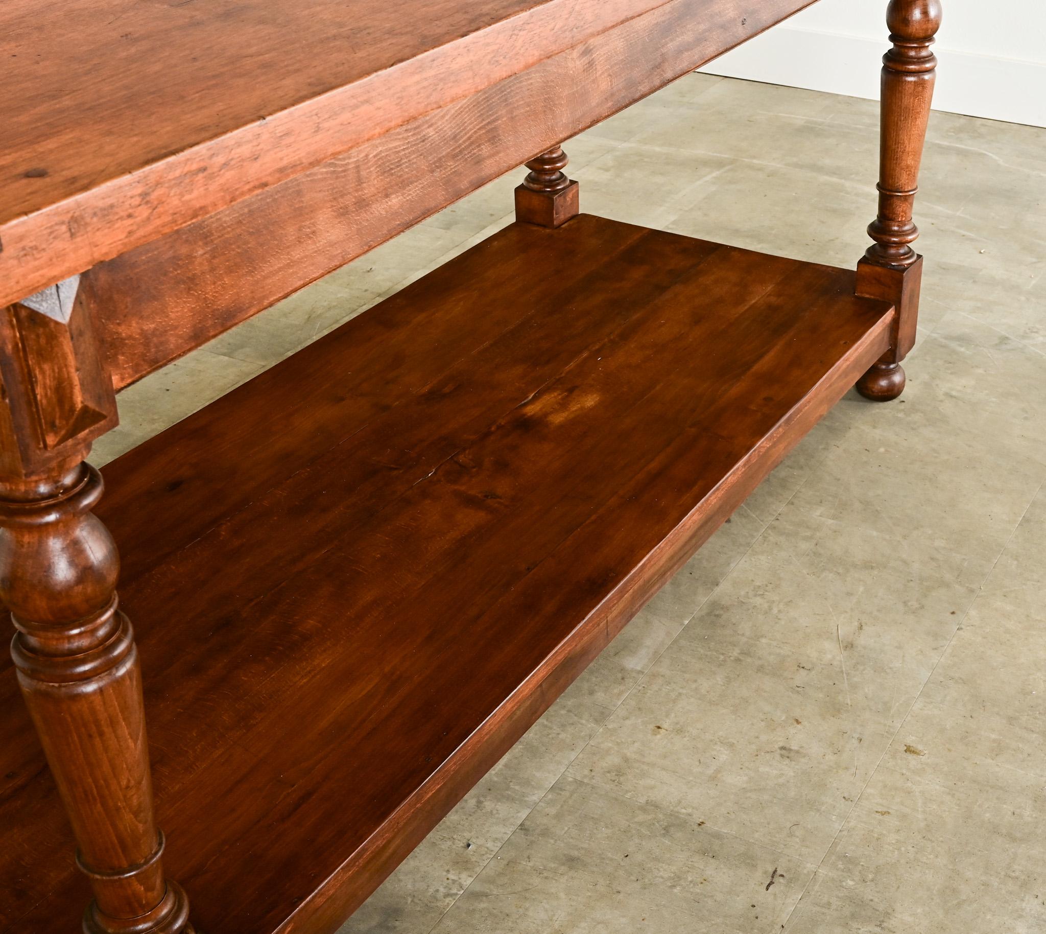 French 19th Century Oak Kitchen Island For Sale 8