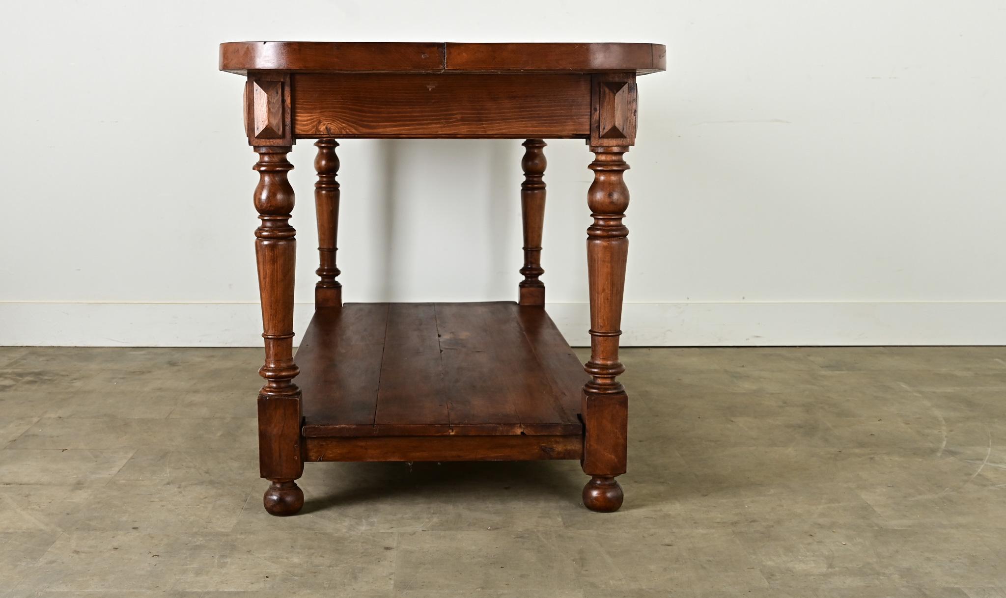 French 19th Century Oak Kitchen Island For Sale 9