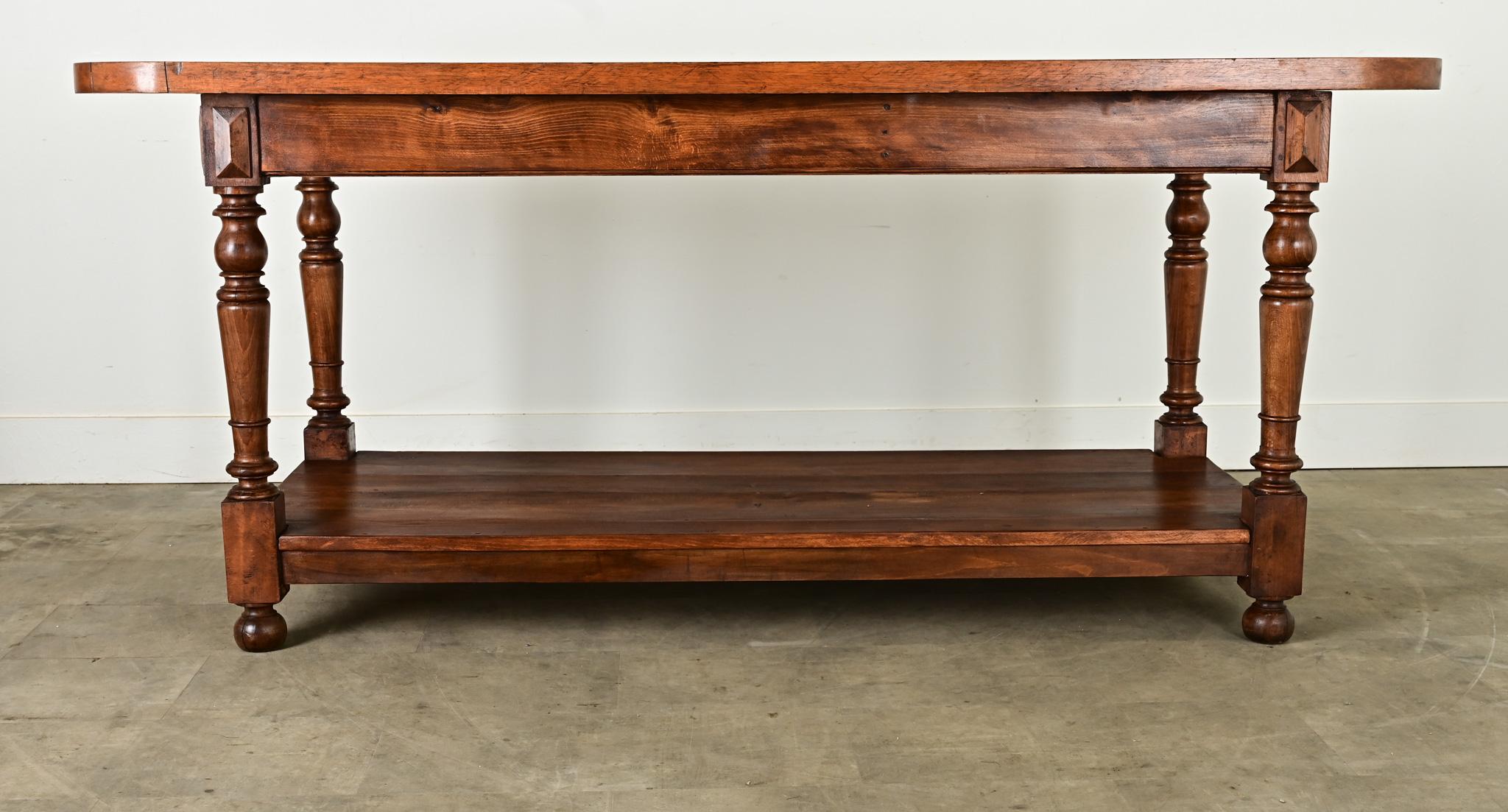 French 19th Century Oak Kitchen Island For Sale 4
