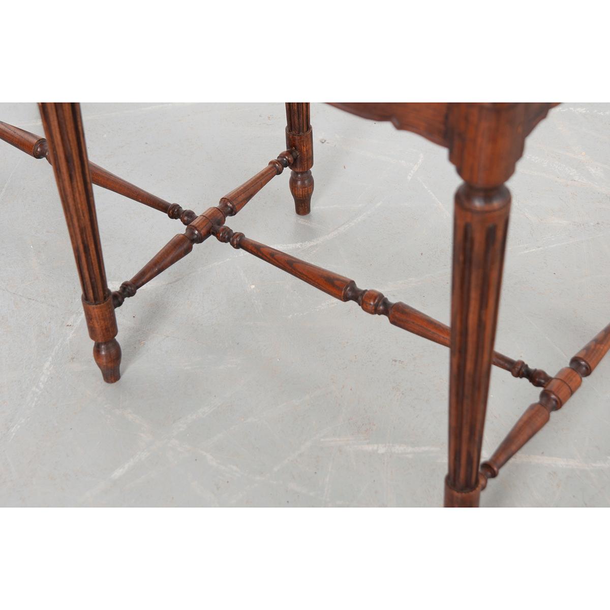 French 19th Century Oak Louis XVI-Style Bench with Cane Seat For Sale 6