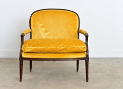French 19th Century Oak Louis XVI Style Marquise Armchair