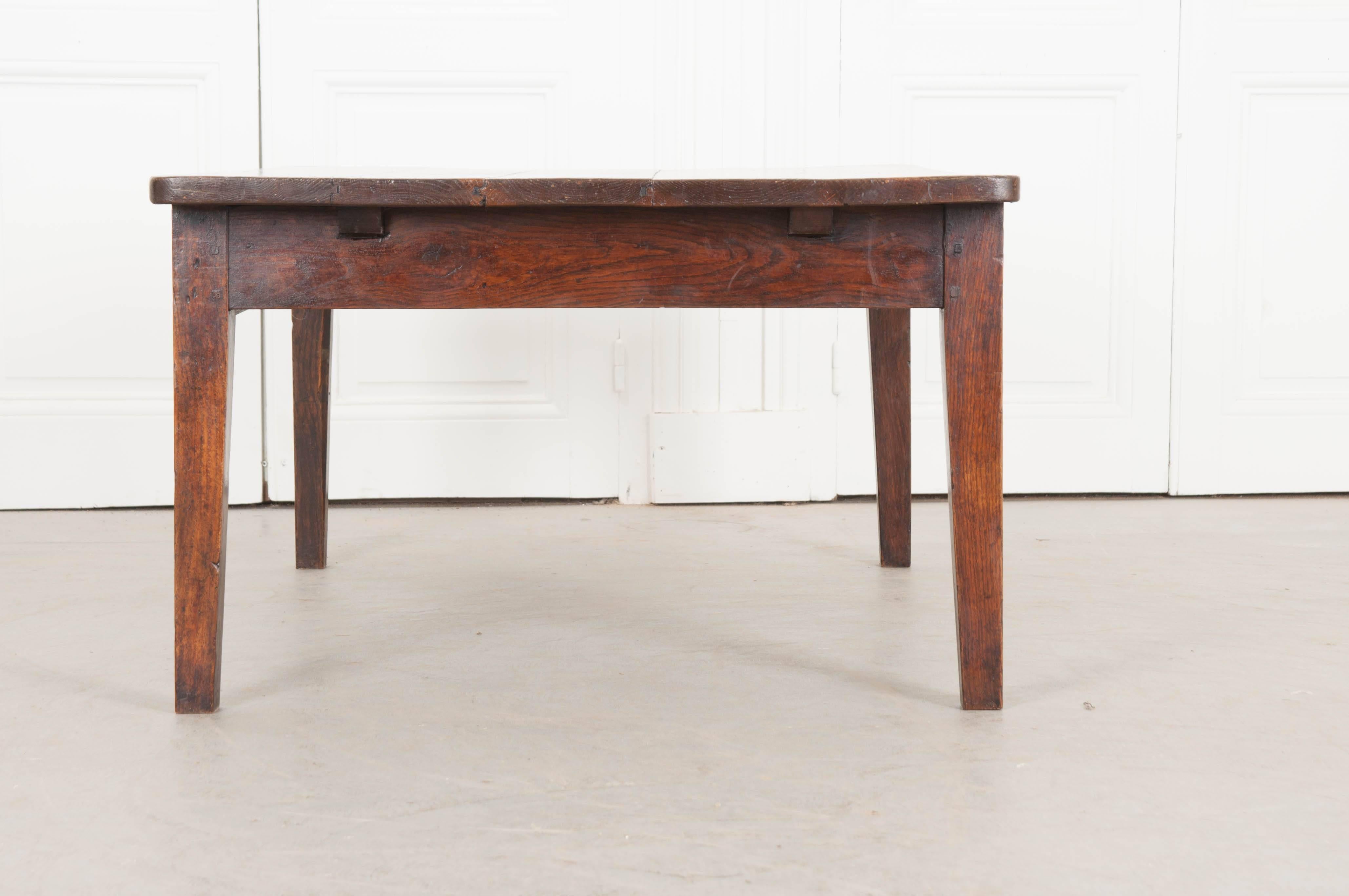 French 19th Century Oak Low Table from Burgundy 2