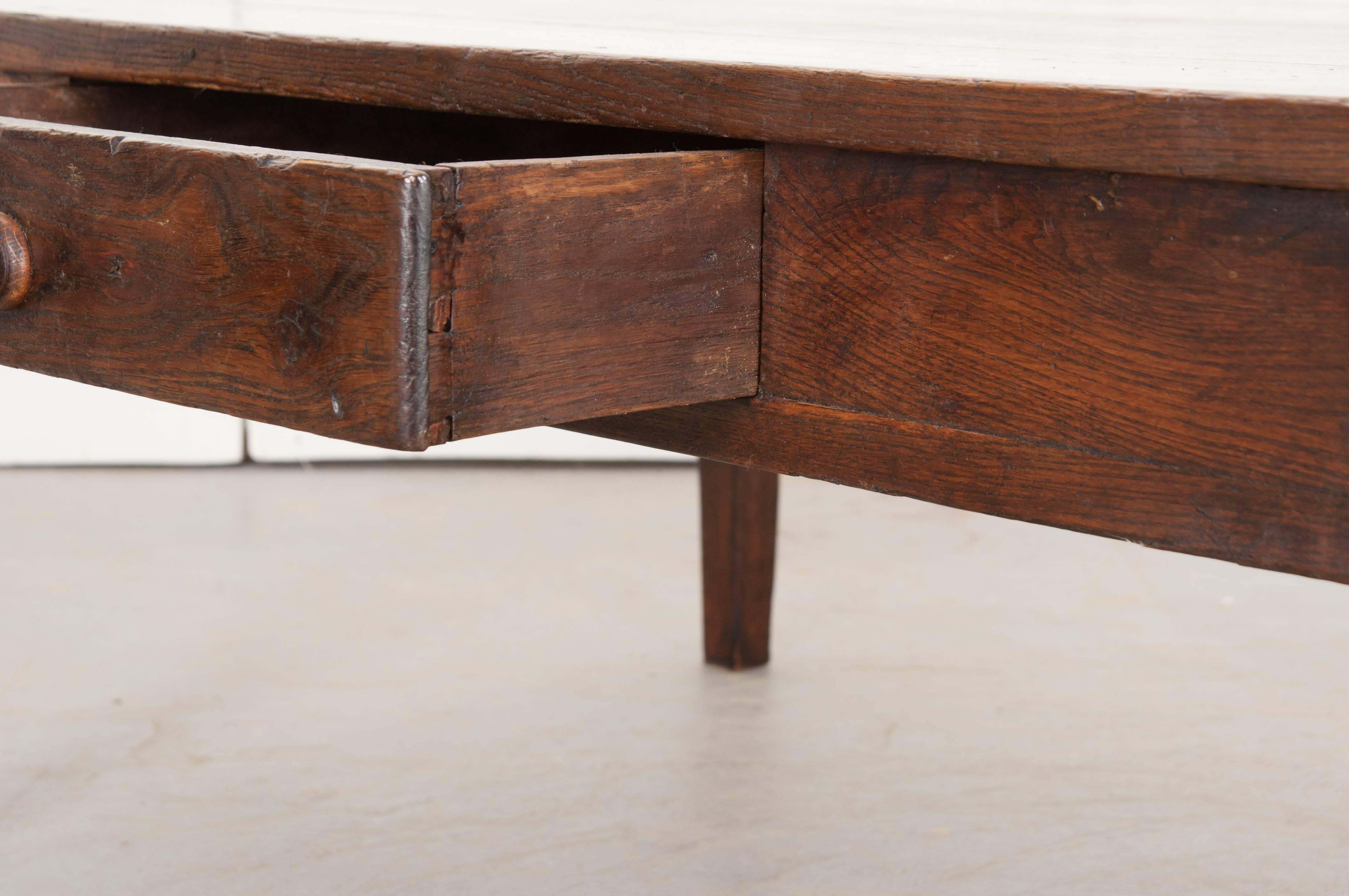 French 19th Century Oak Low Table from Burgundy 4