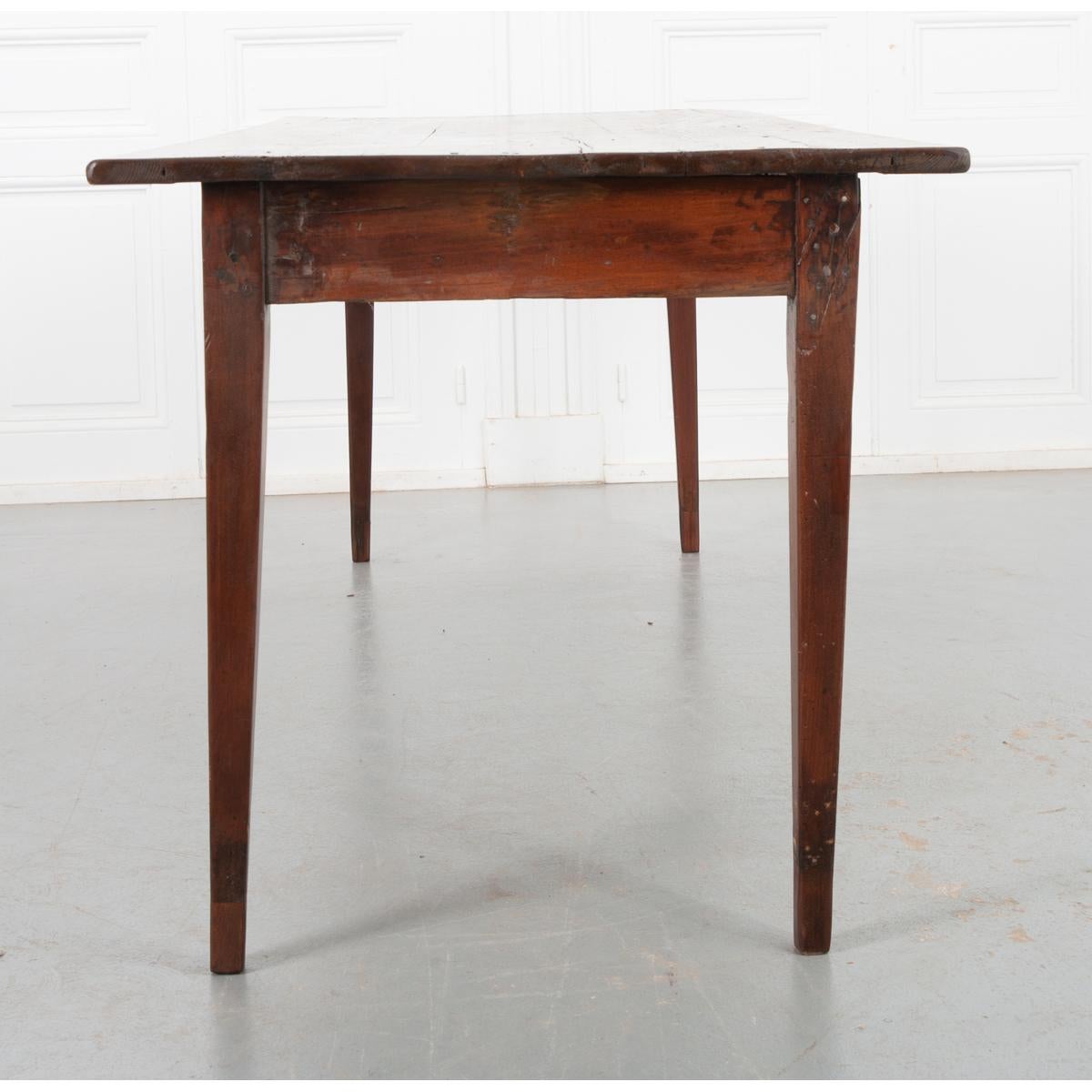 French 19th Century Oak & Pine Farm Table In Good Condition In Baton Rouge, LA