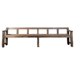 French 19th Century Oak Primitive Bench