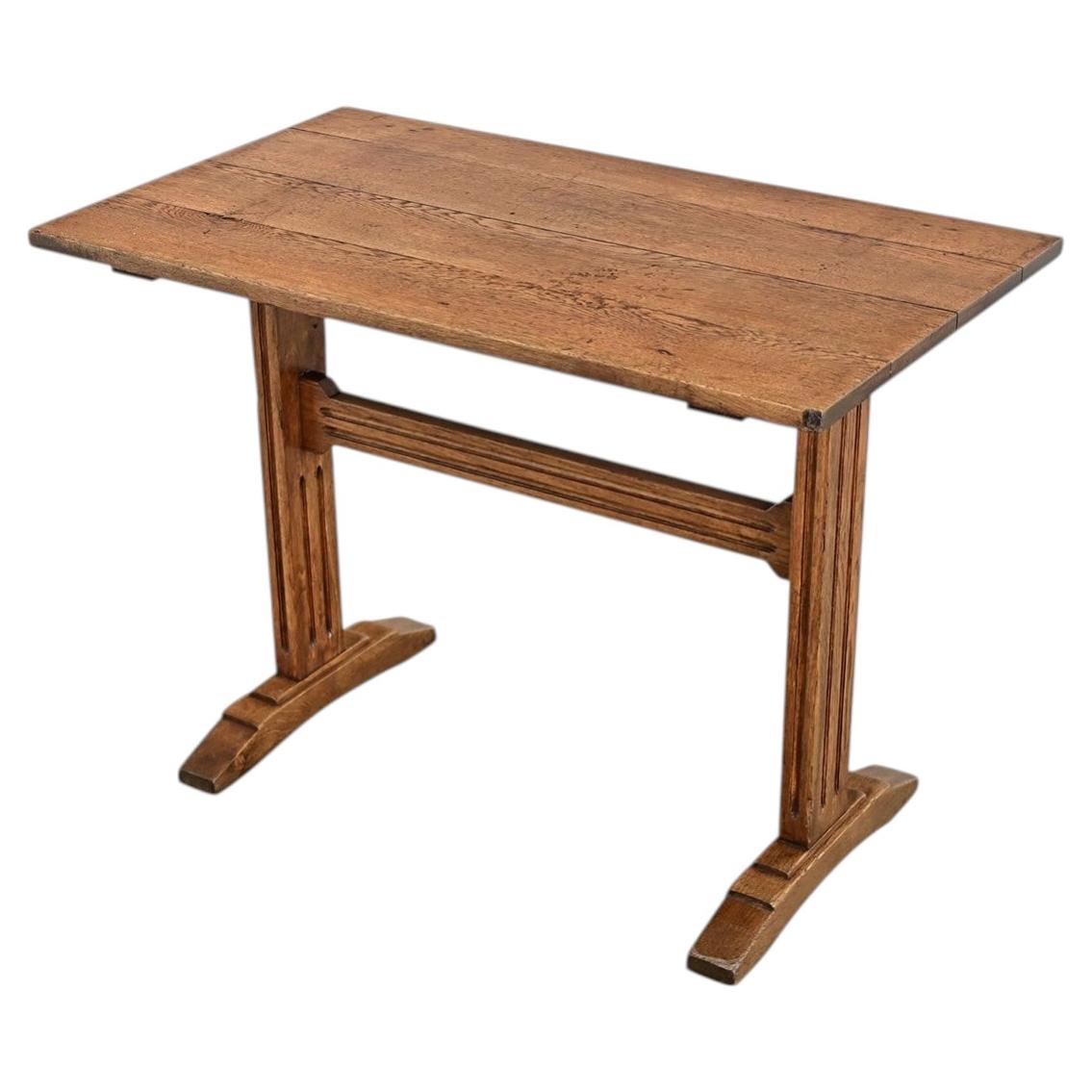 French 19th Century Oak Refectory Style Bistro Table