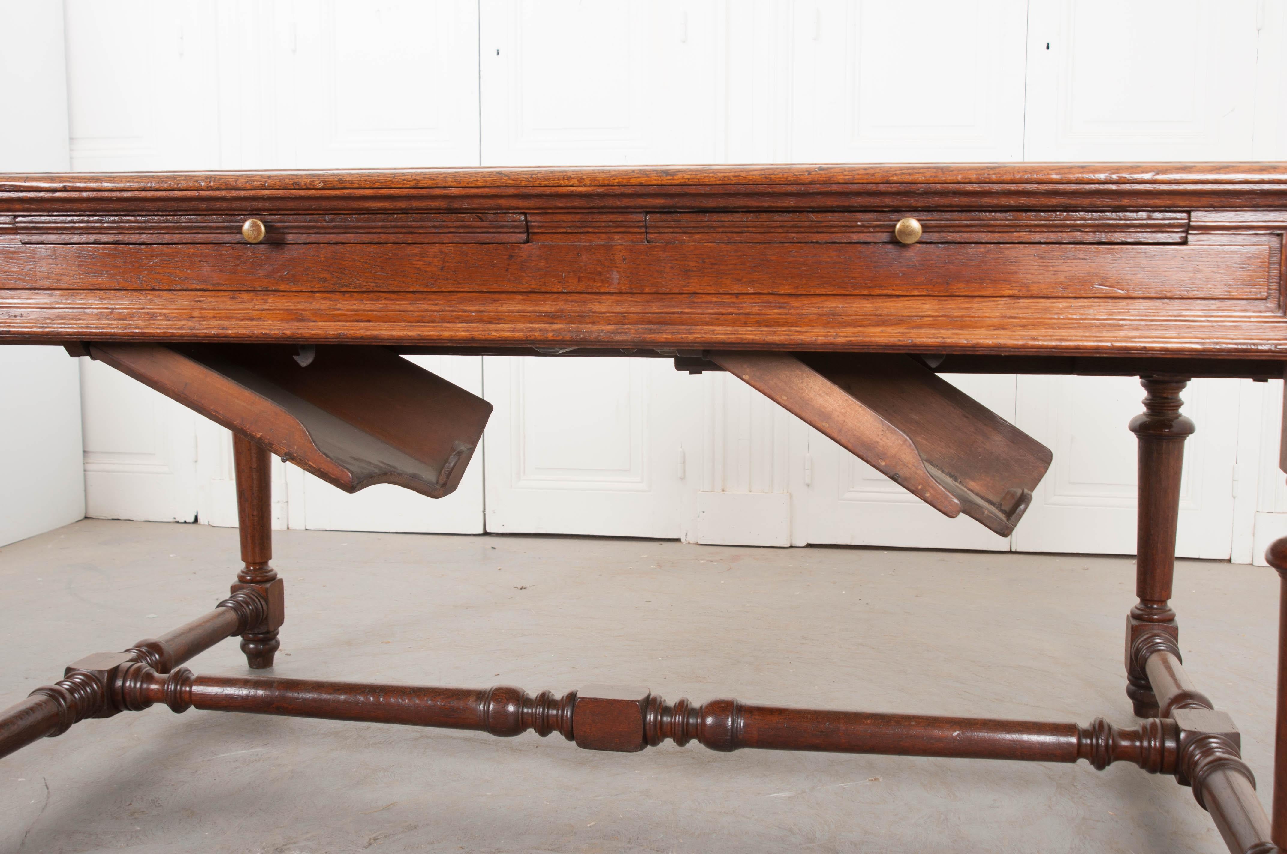 French 19th Century Oak Sewing Table 8