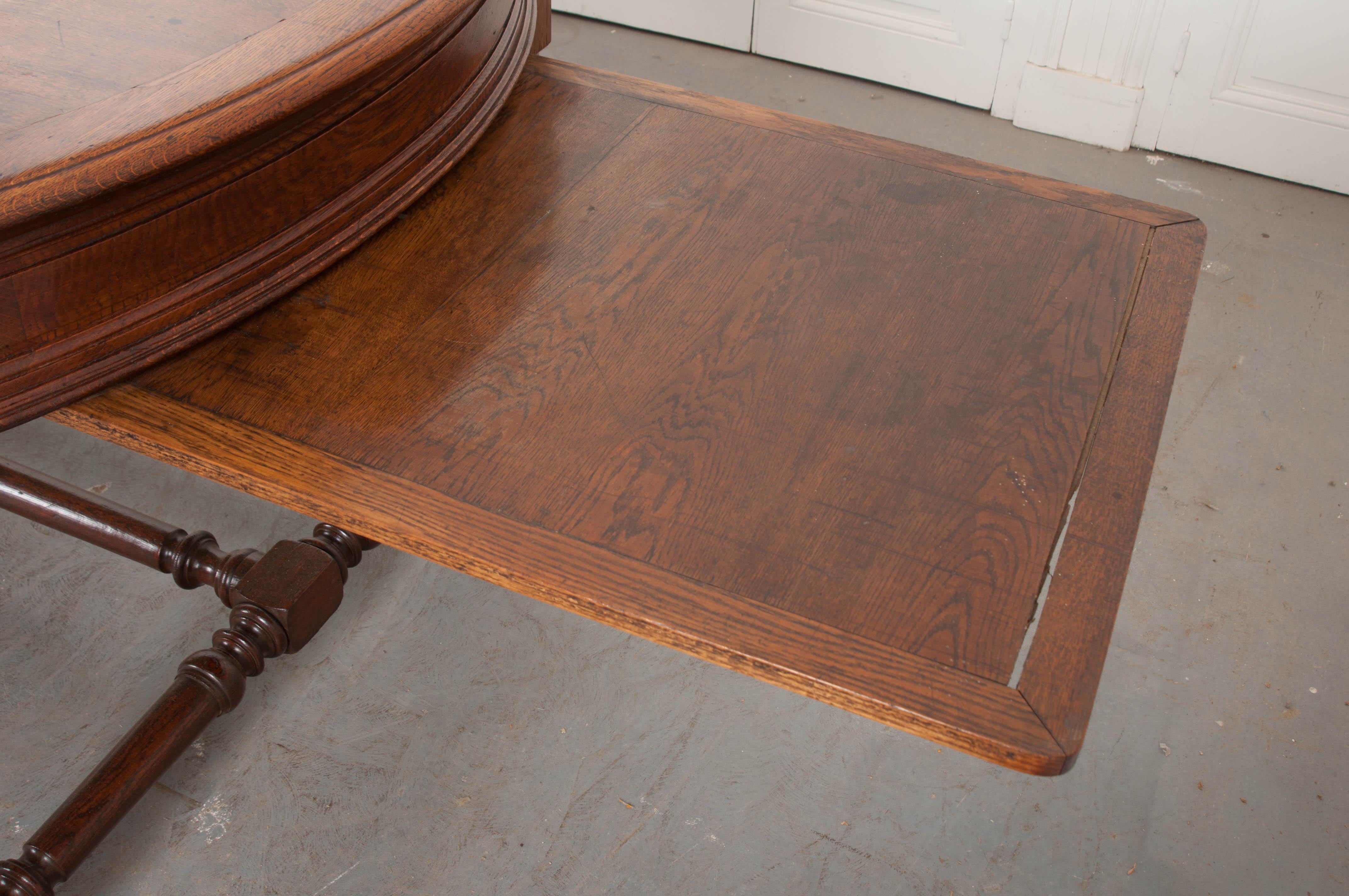 French 19th Century Oak Sewing Table 9