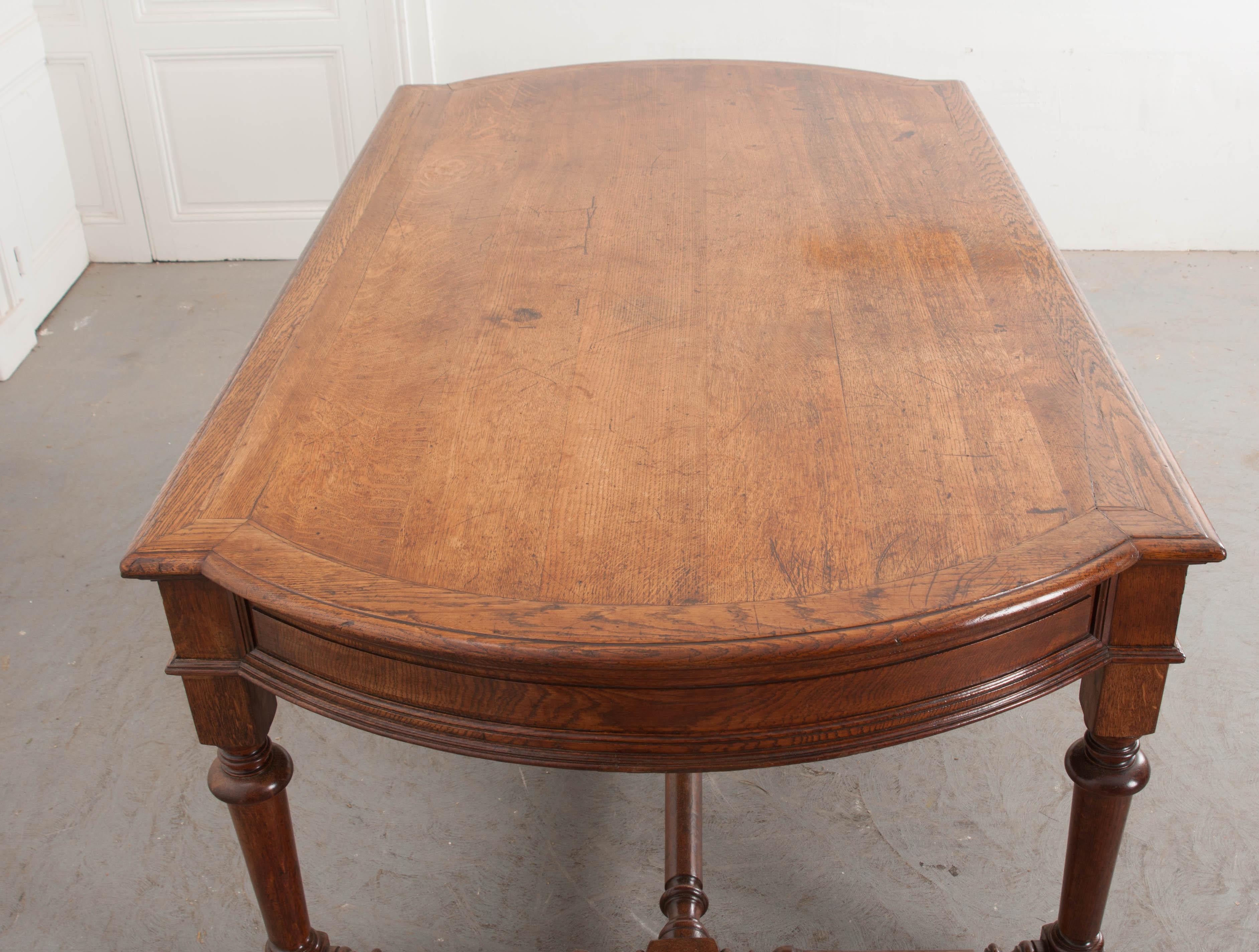Carved French 19th Century Oak Sewing Table