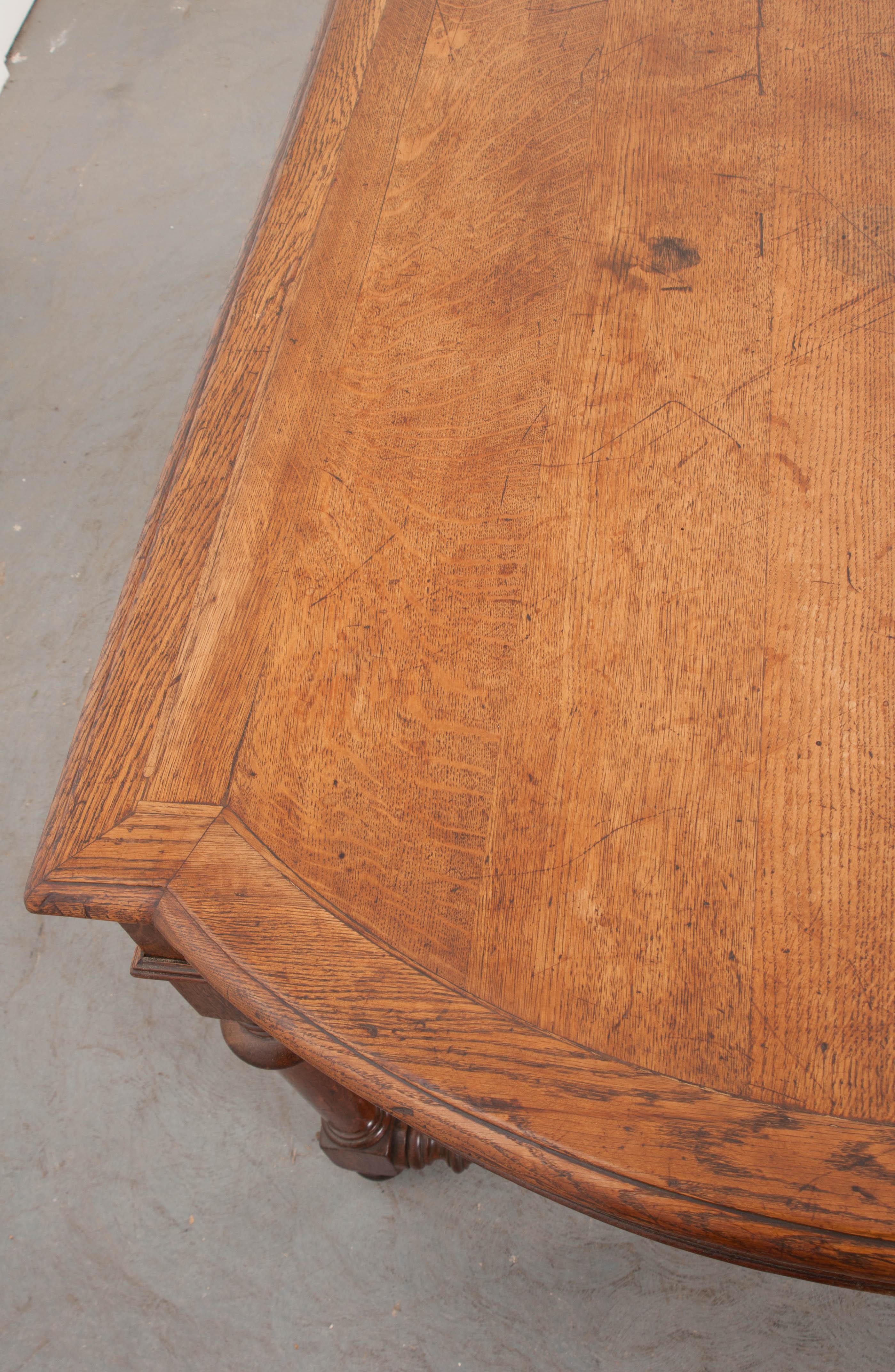 French 19th Century Oak Sewing Table 1