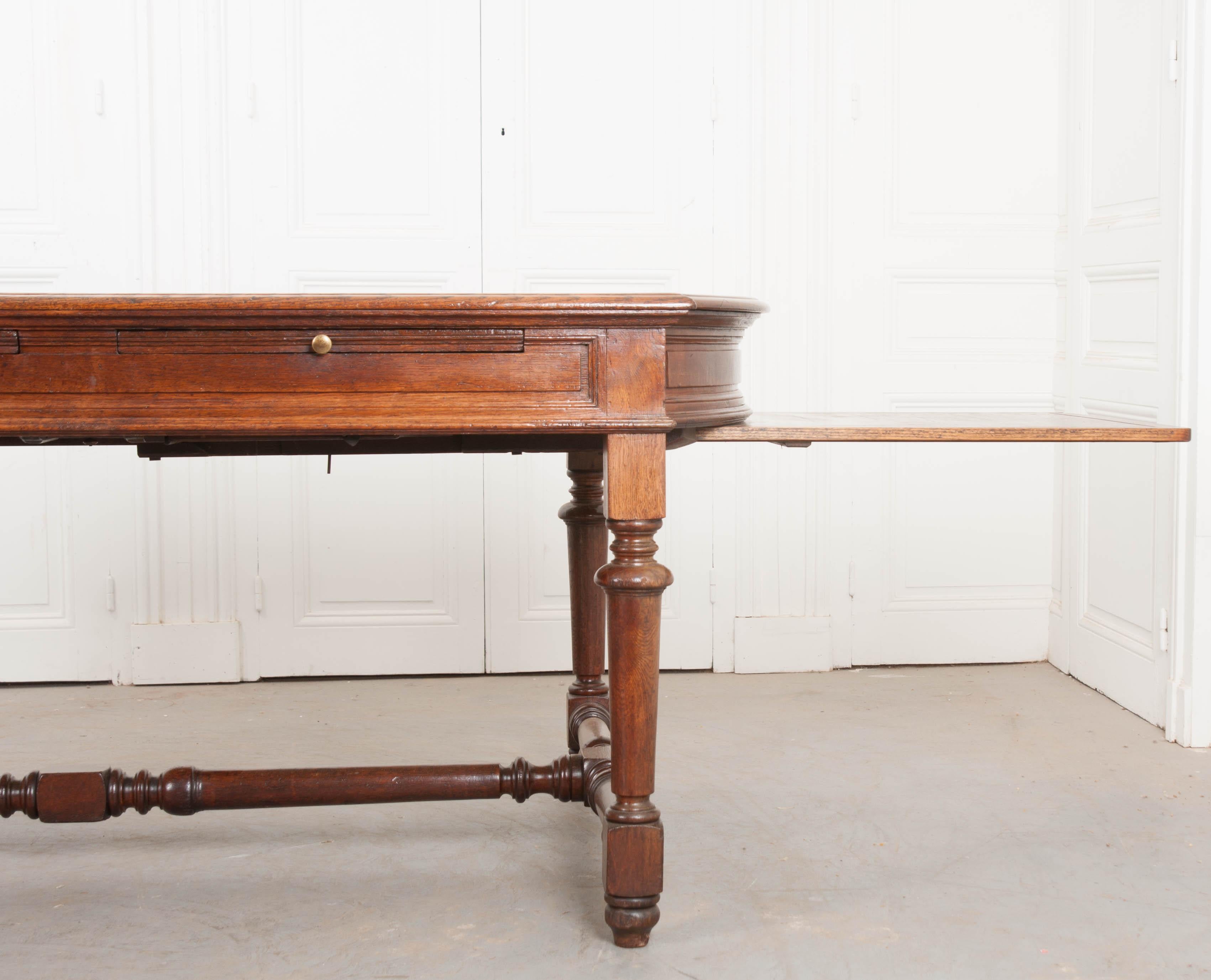 French 19th Century Oak Sewing Table 5