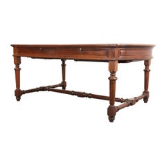 Antique French 19th Century Oak Sewing Table